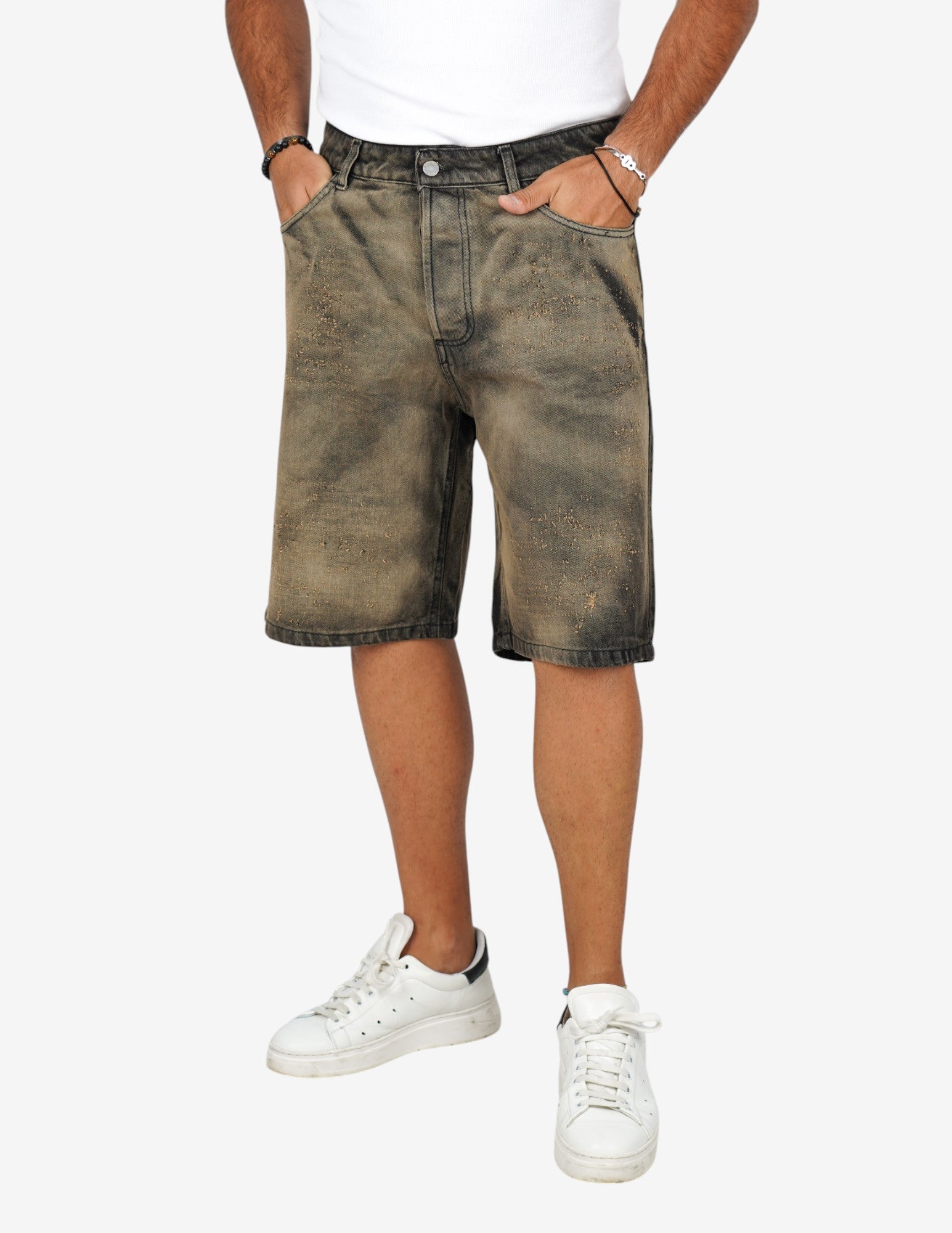 Bermuda in jeans slavato