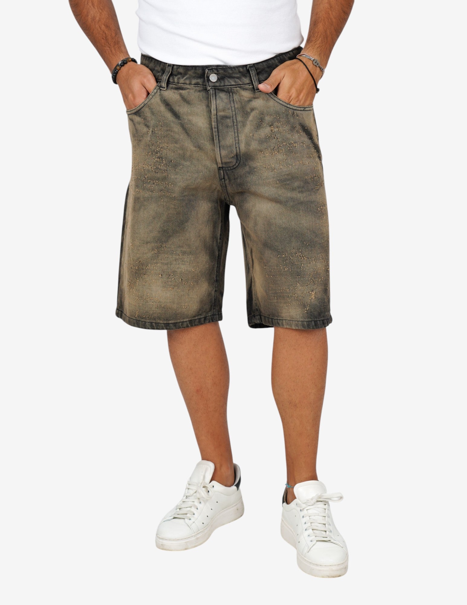 Bermuda in jeans slavato