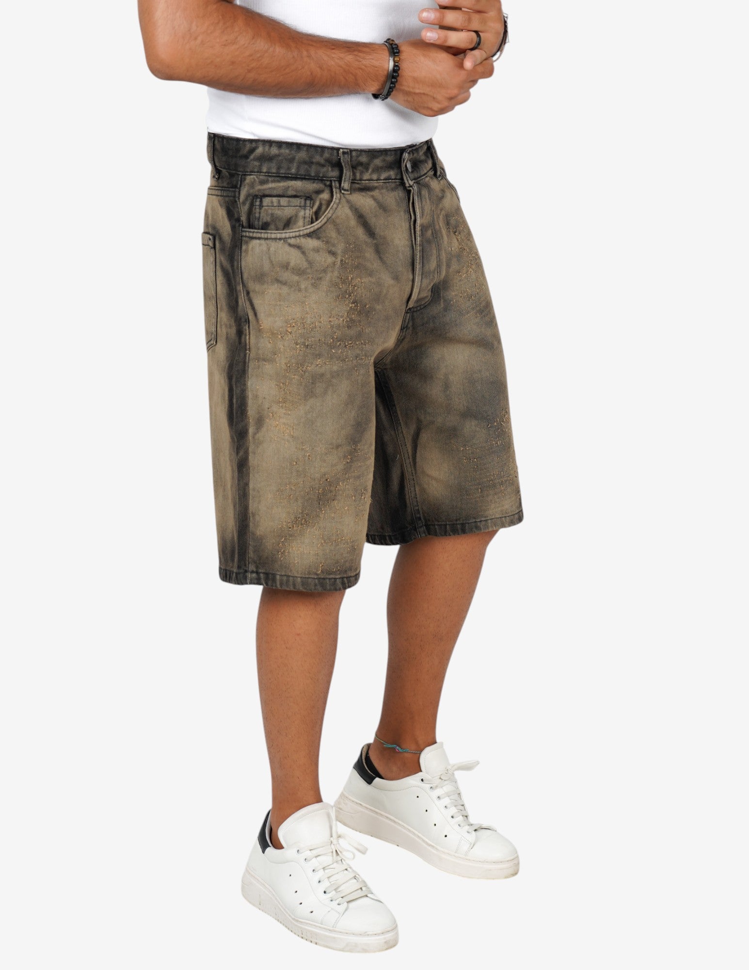 Bermuda in jeans slavato