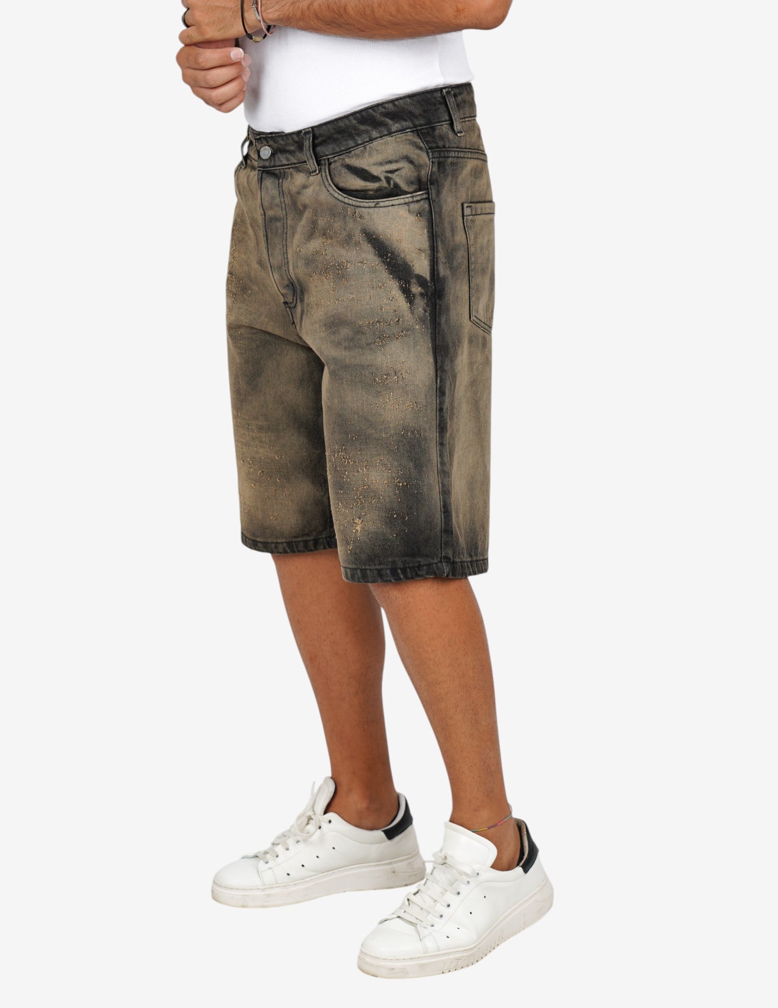 Bermuda in jeans slavato
