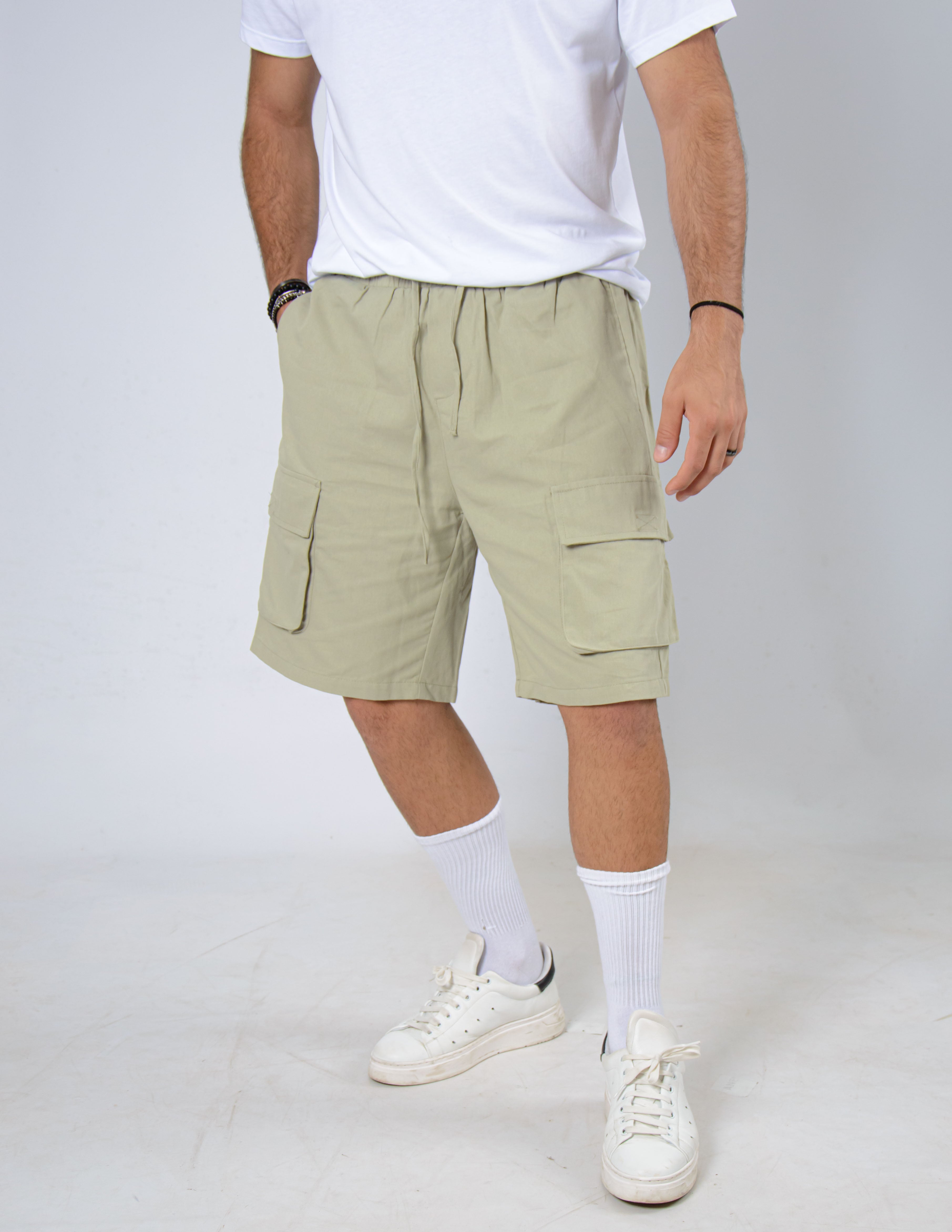 bermuda cargo jogger in cotone