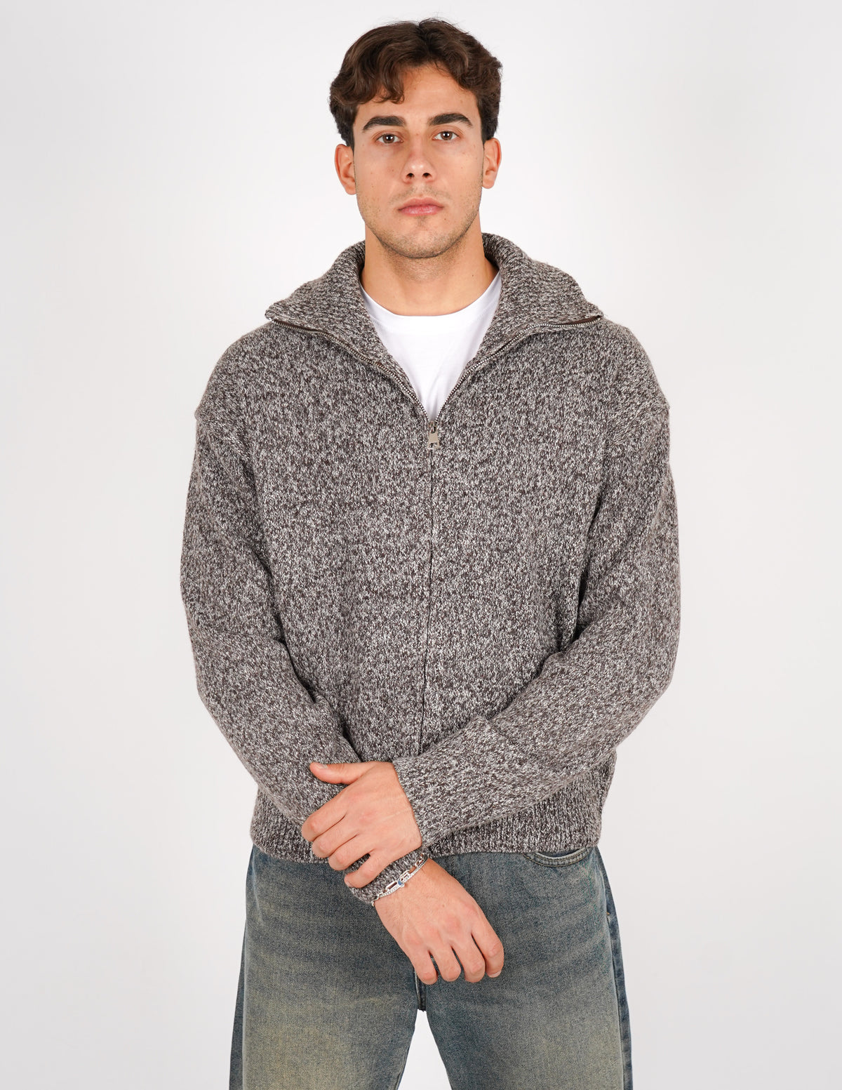 MAGLIONE COLLO ALTO CON CERNIERA