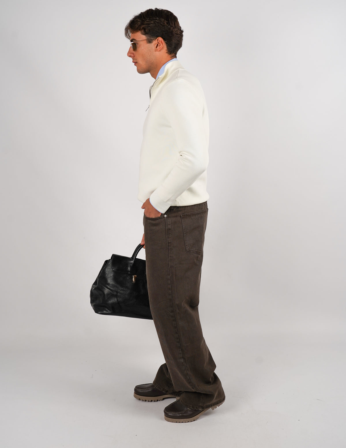 Pullover con mezza cerniera Regular Fit