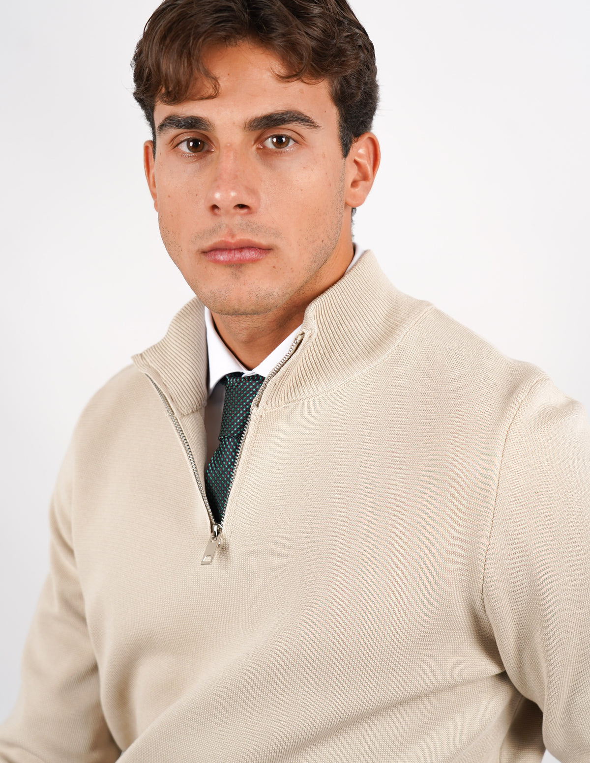 Pullover con mezza cerniera Regular Fit