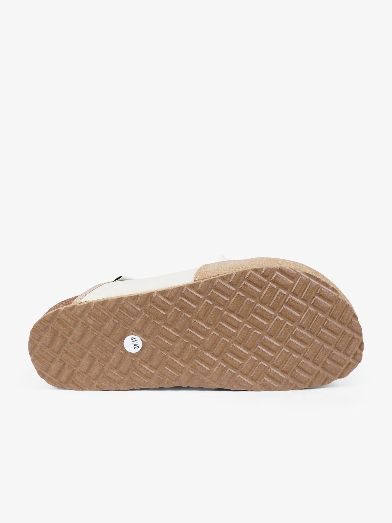 DUALSCAPE sabot unisex con lacci pelle beige