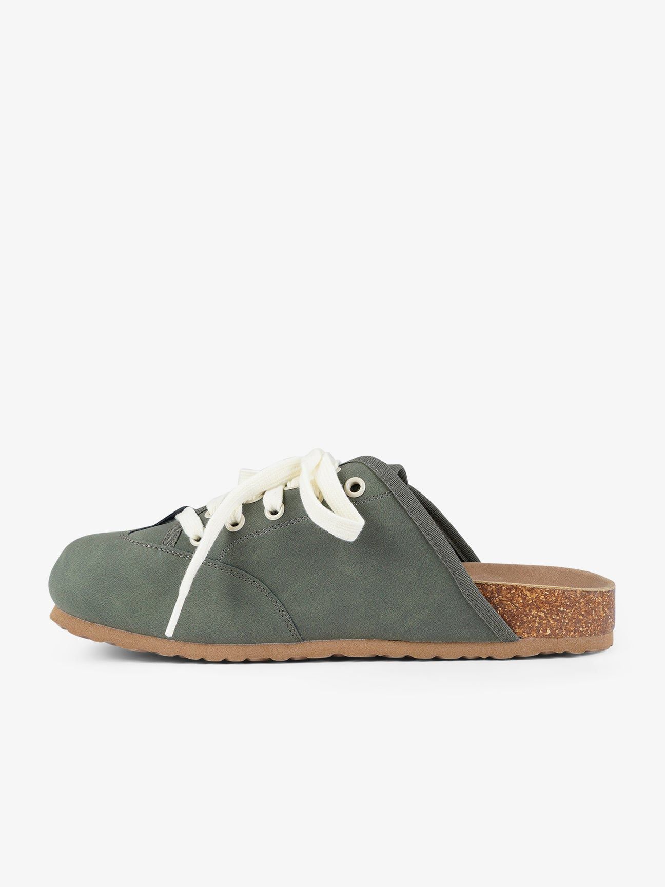 DUALSCAPE sabot unisex con lacci pelle verde