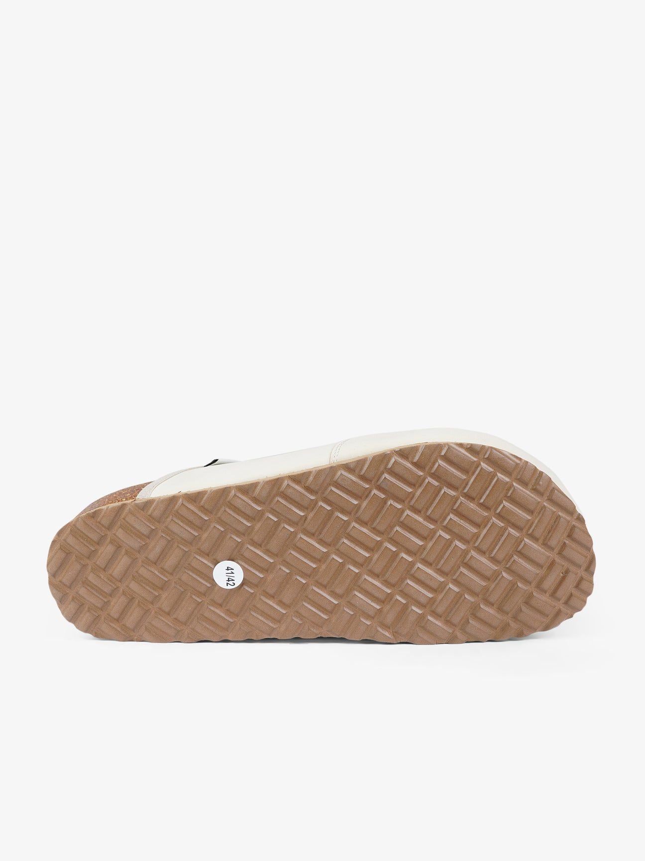 DUALSCAPE sabot unisex con lacci pelle panna