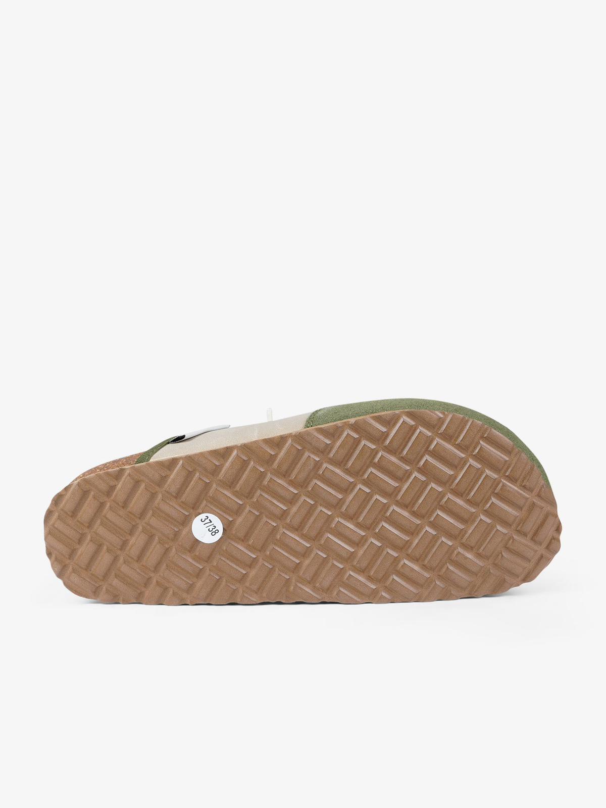DUALSCAPE sabot unisex con lacci pelle verde