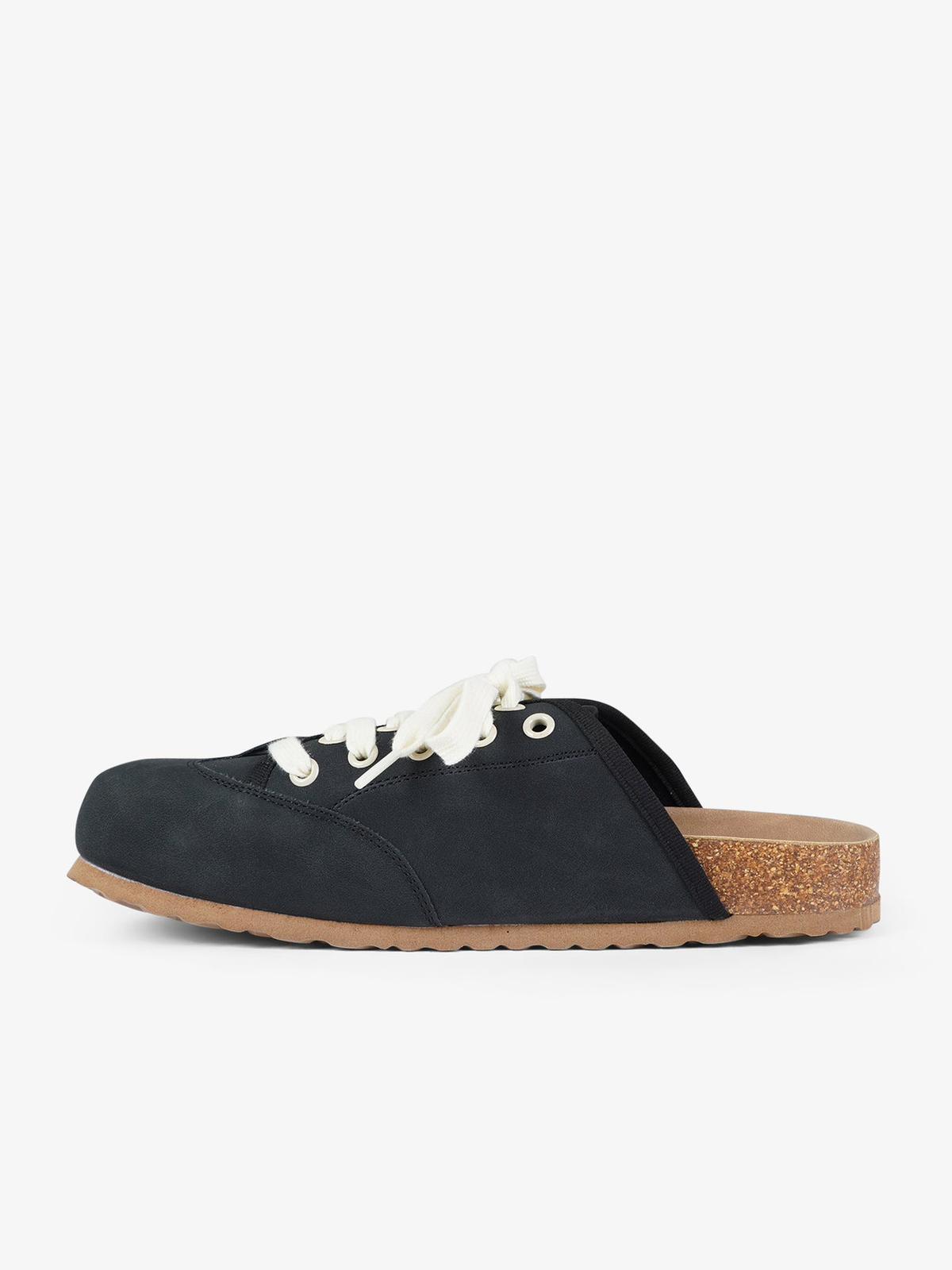 DUALSCAPE sabot unisex con lacci pelle nero