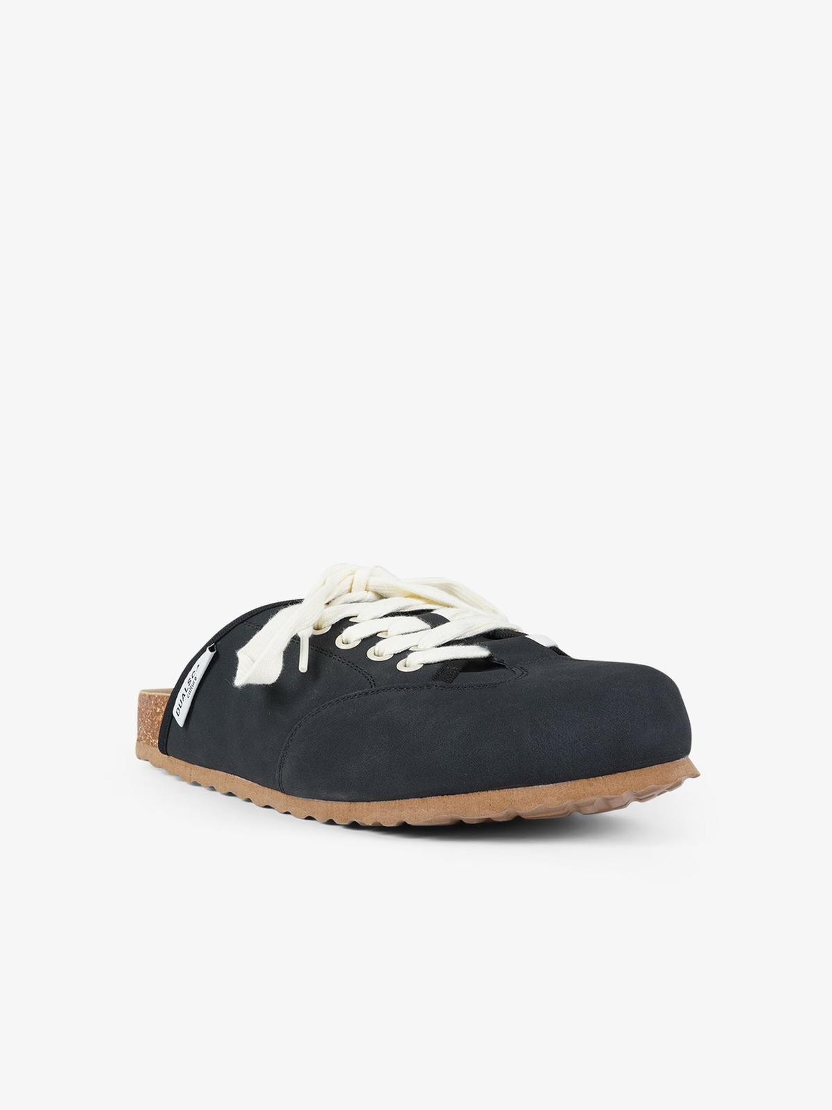 DUALSCAPE sabot unisex con lacci pelle nero