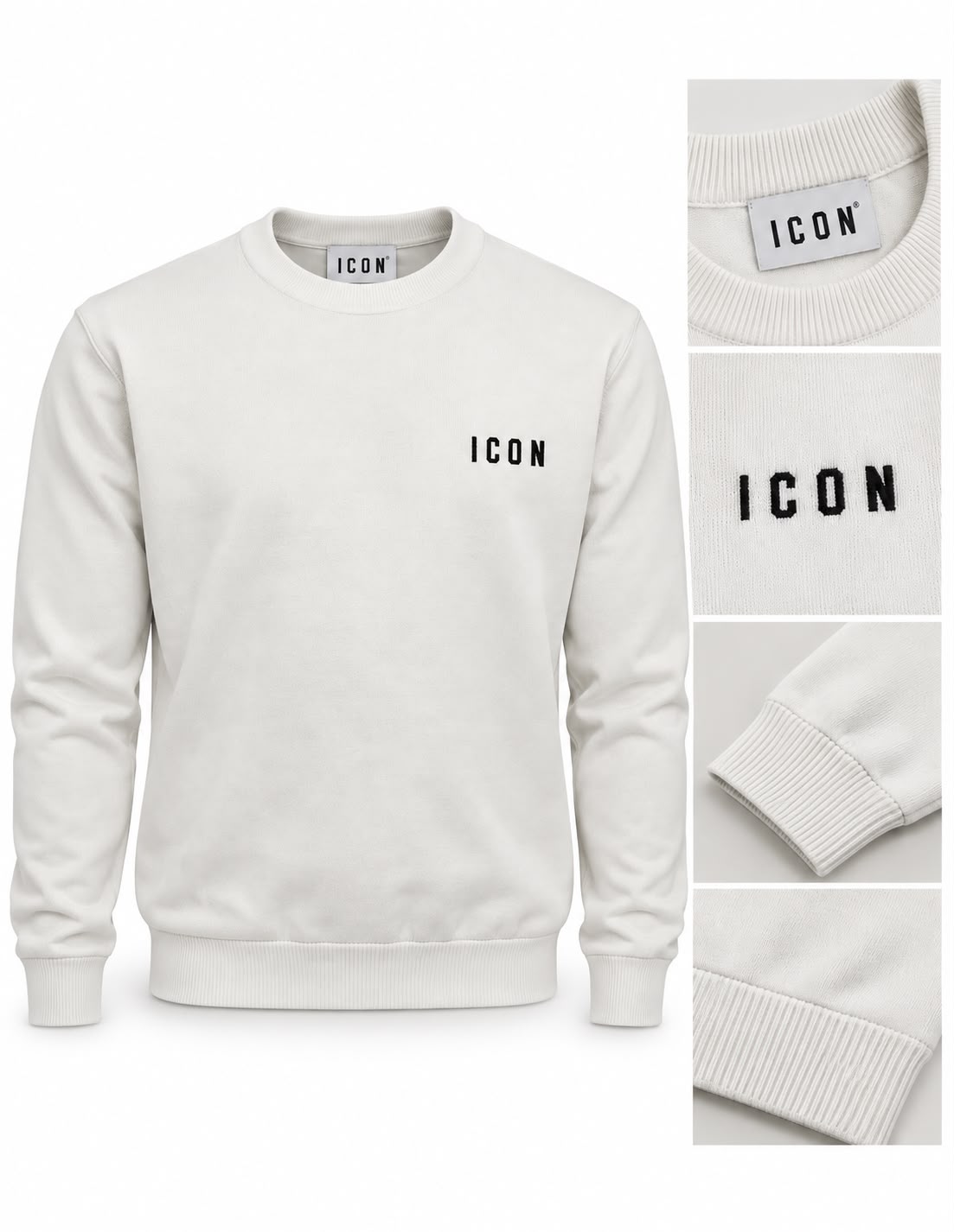 maglioncino icon girocollo con logo ricamato