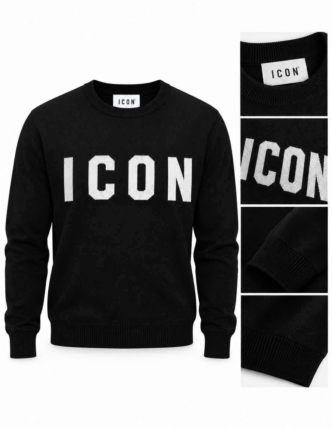 FELPA ICON GIROCOLLO LOGO GRANDE