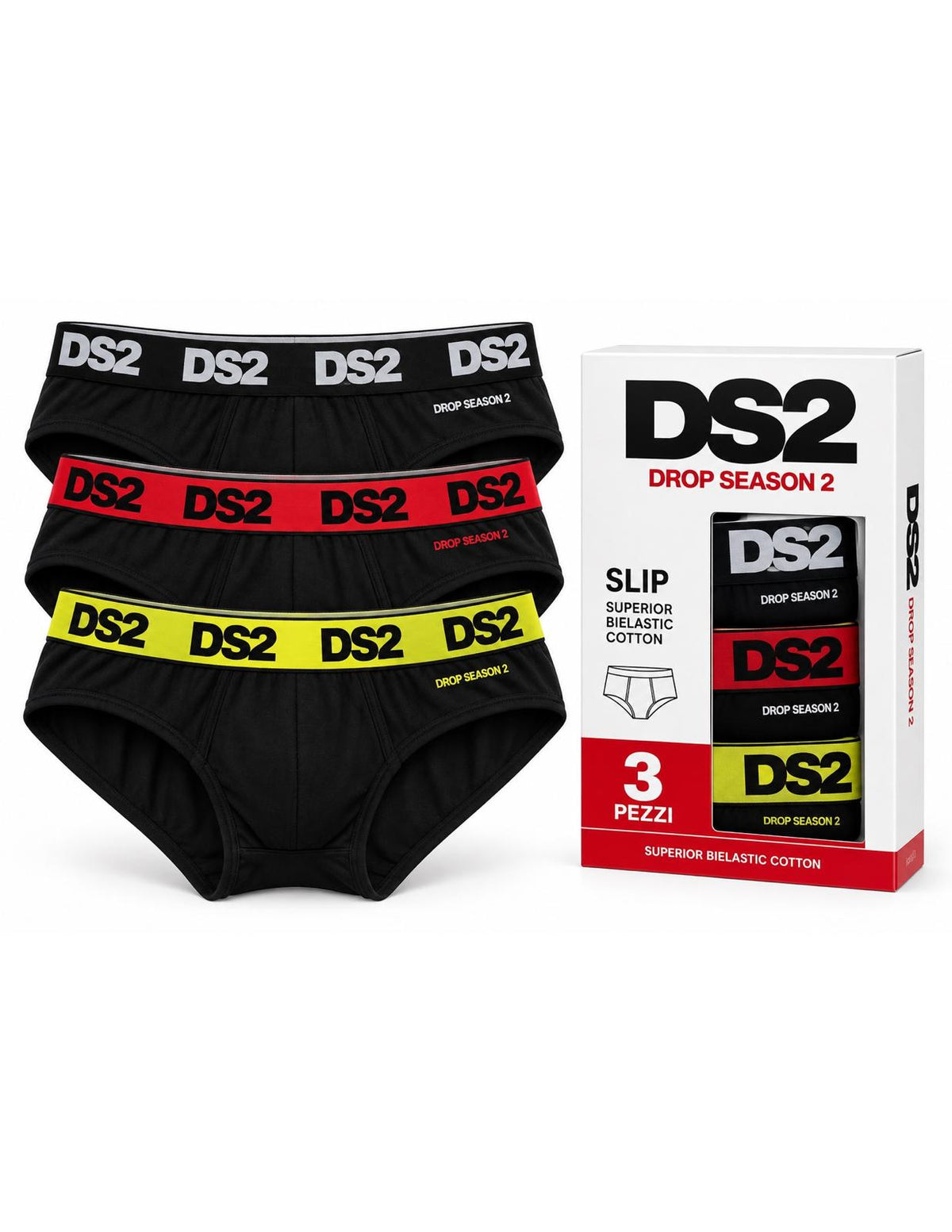 SLIP UOMO DS2 CONFEZIONE DA 3 PZ
