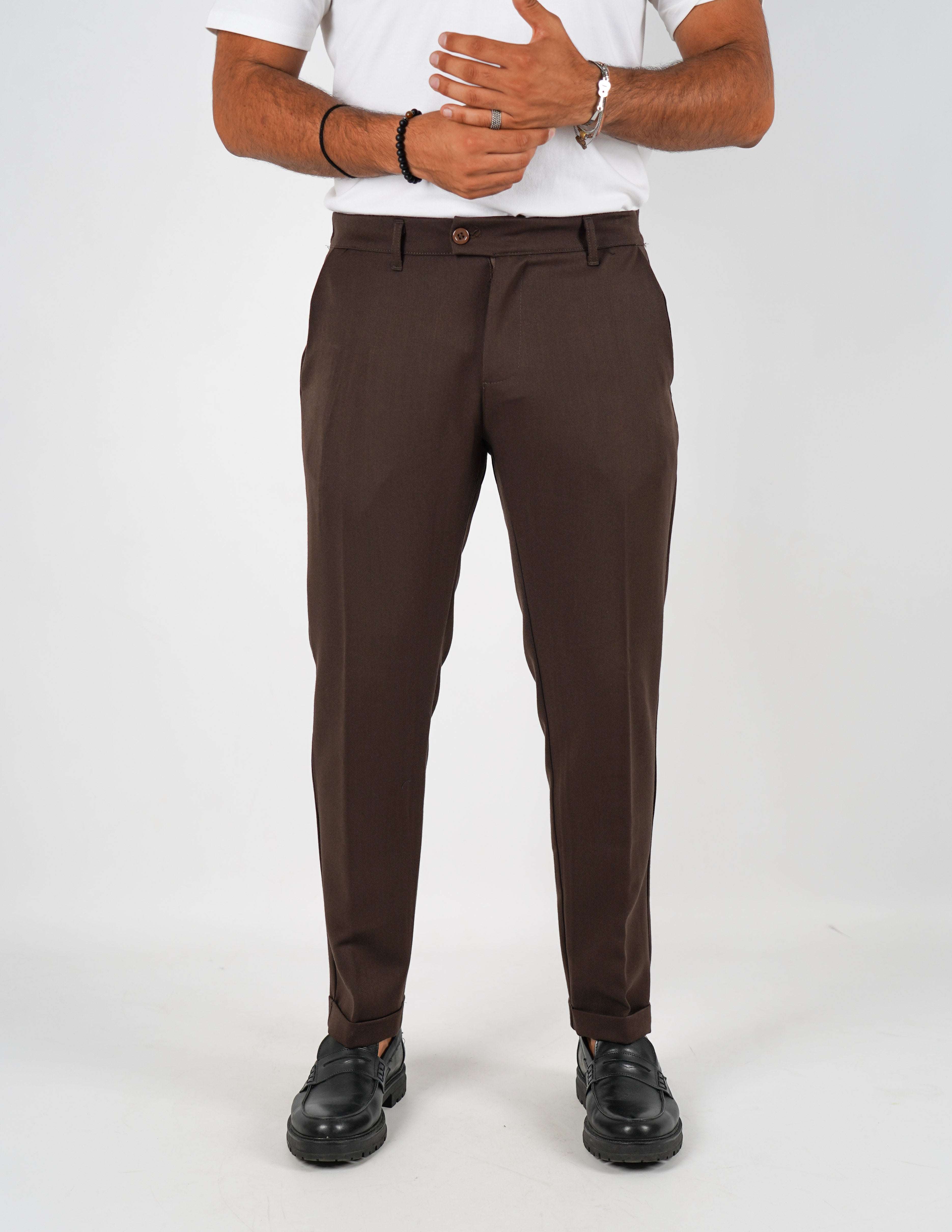 pantalone lungo sartoriale con elastico