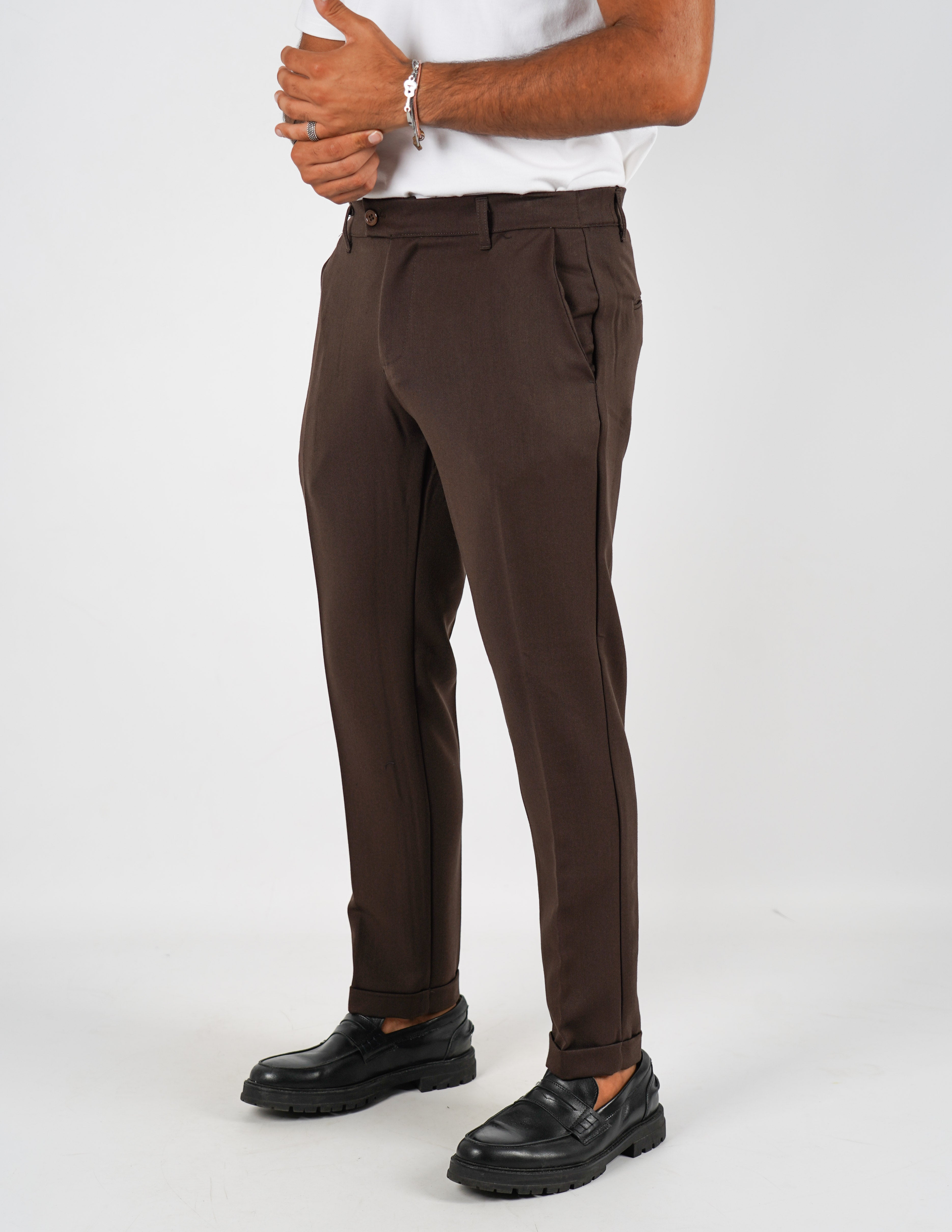 pantalone lungo sartoriale con elastico