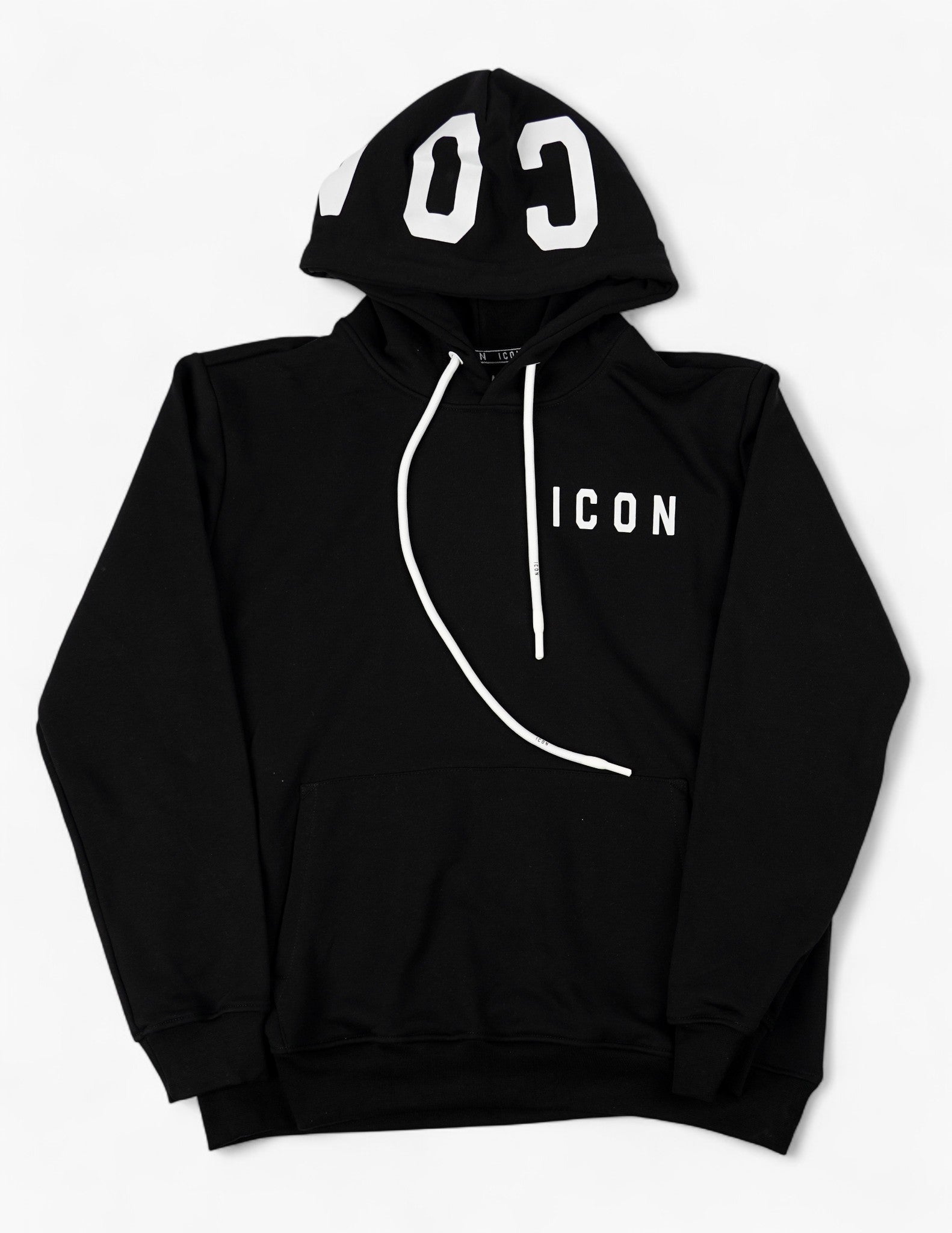 FELPA ICON CON LOGO SU CAPPUCCIO