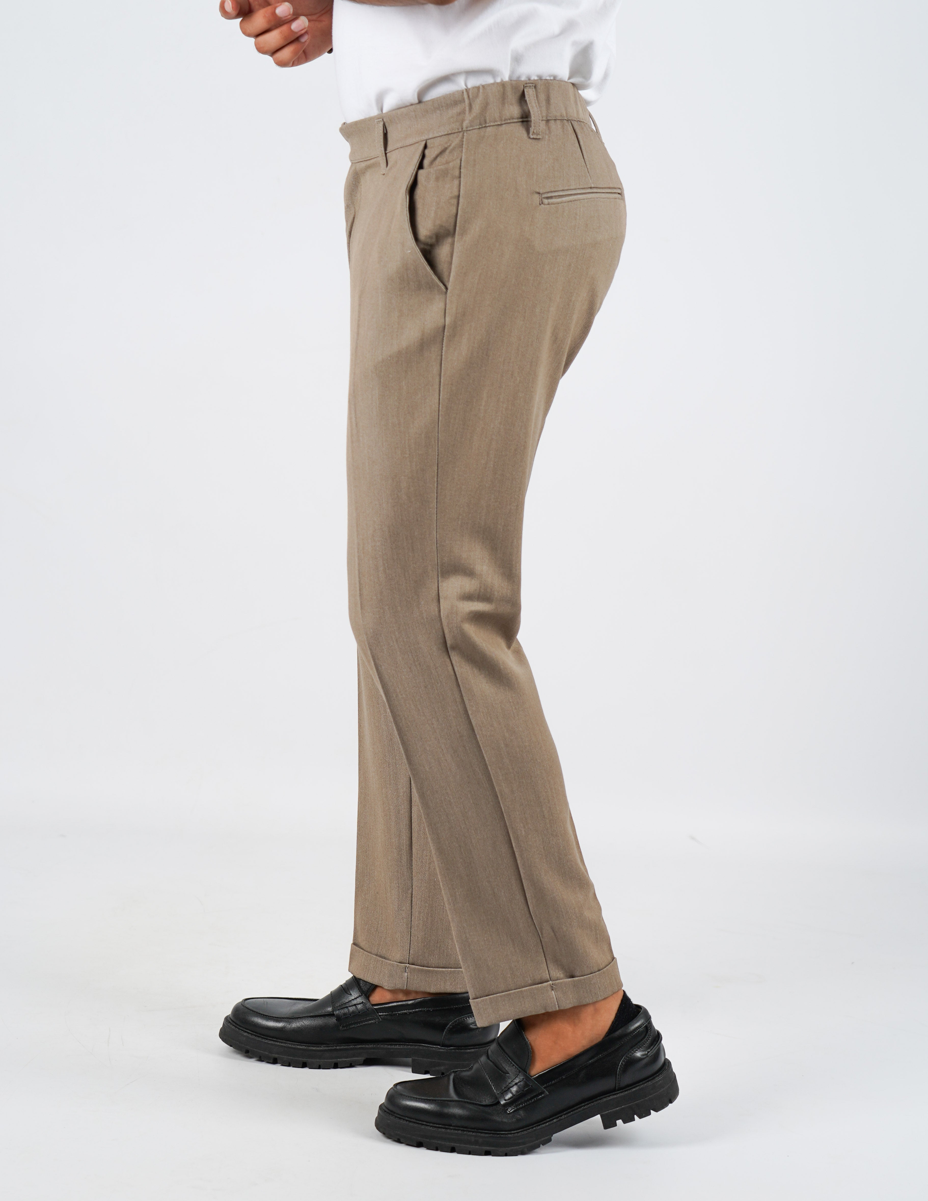 pantalone lungo sartoriale con elastico