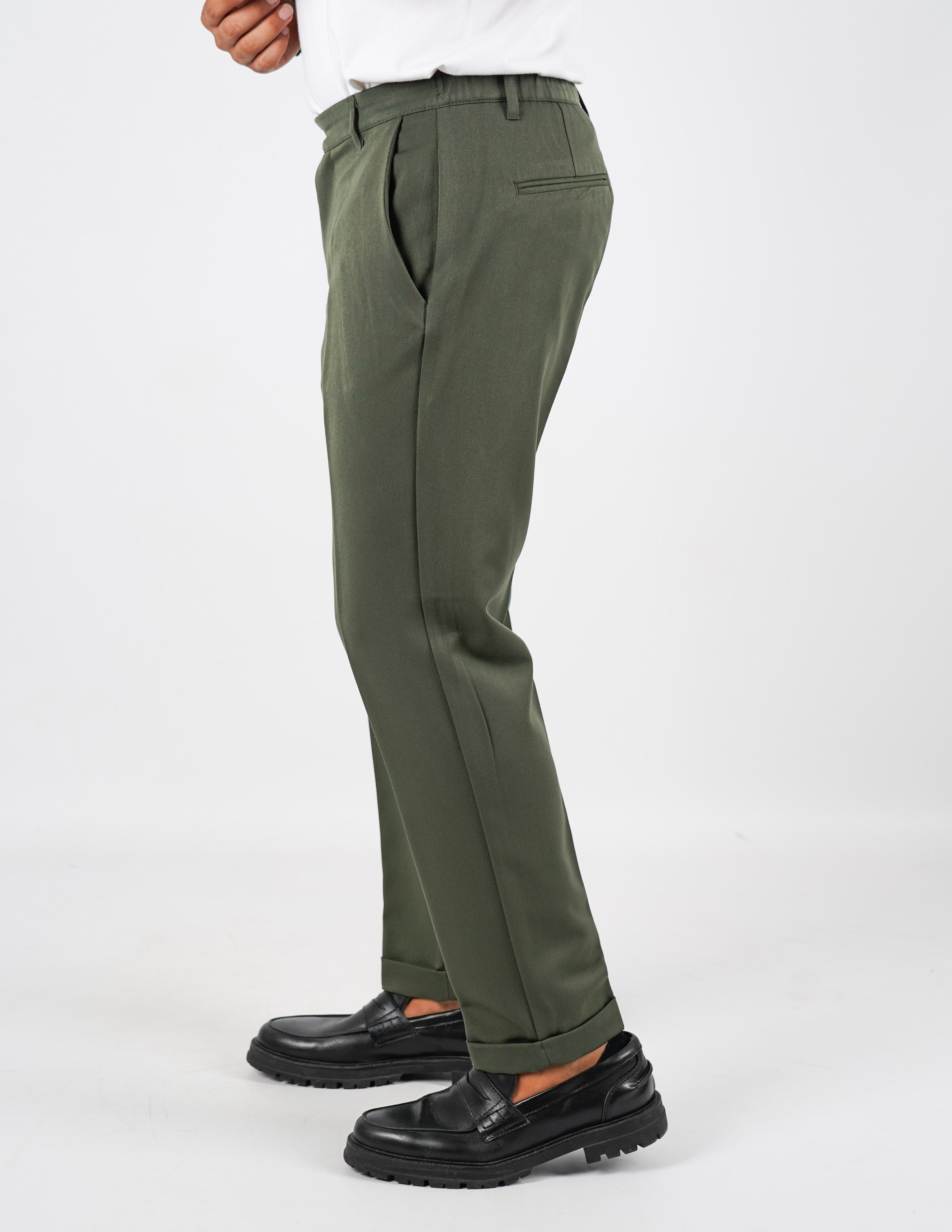 pantalone lungo sartoriale con elastico
