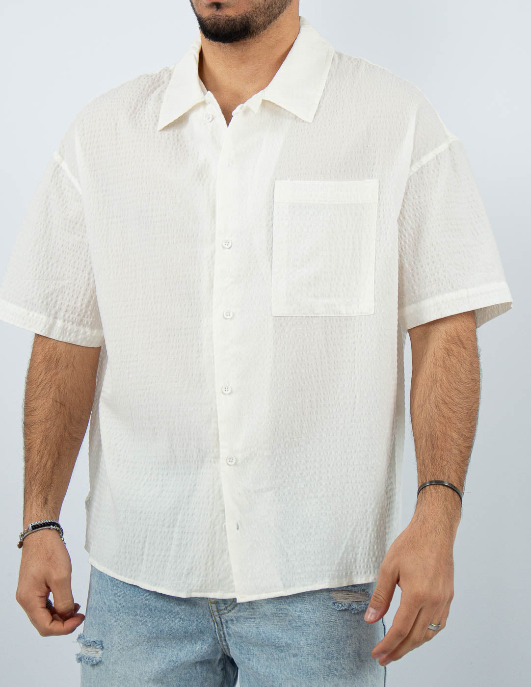 camicia uomo manica corta strutturata