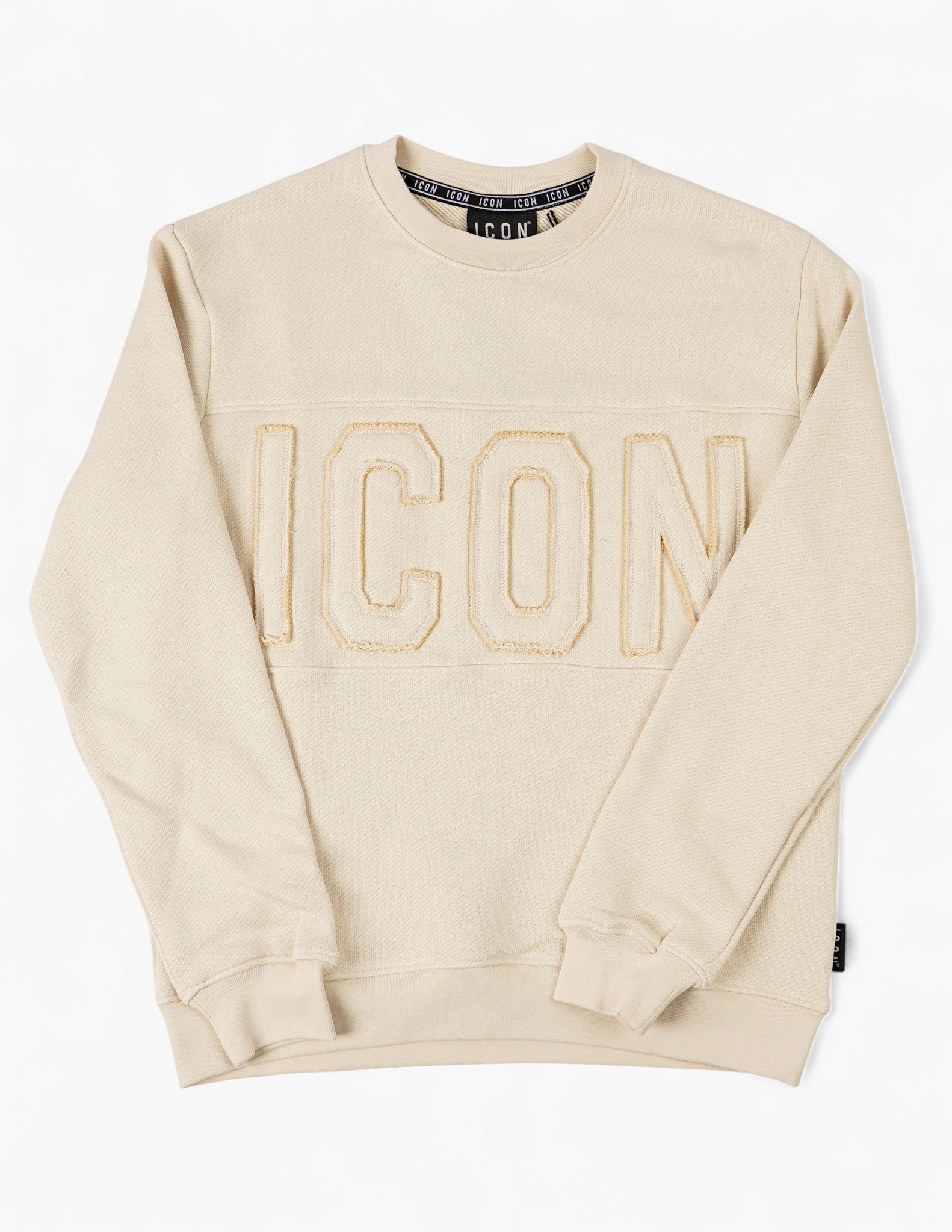 Felpa girocollo logo "ICON" ricamato