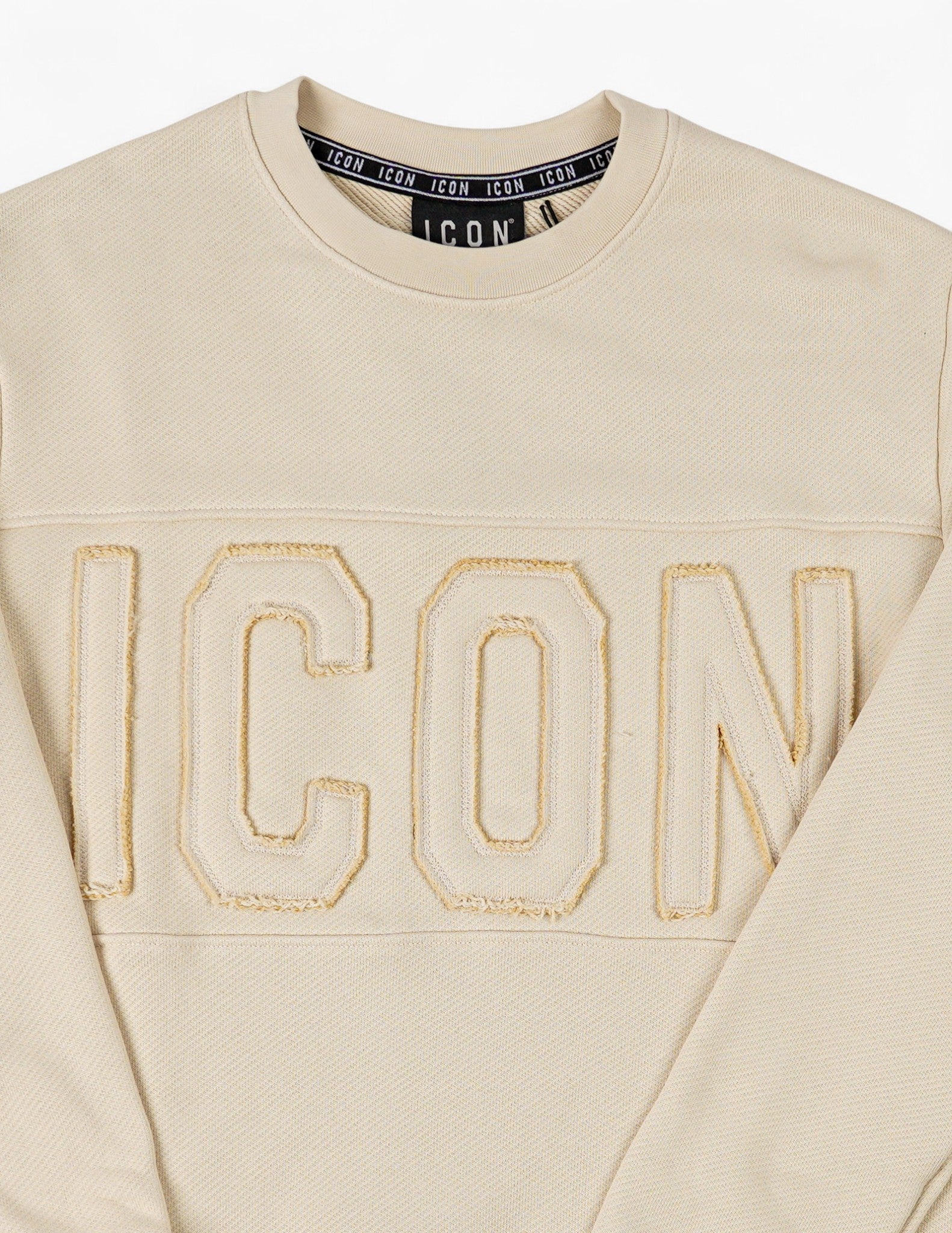 Felpa girocollo logo "ICON" ricamato