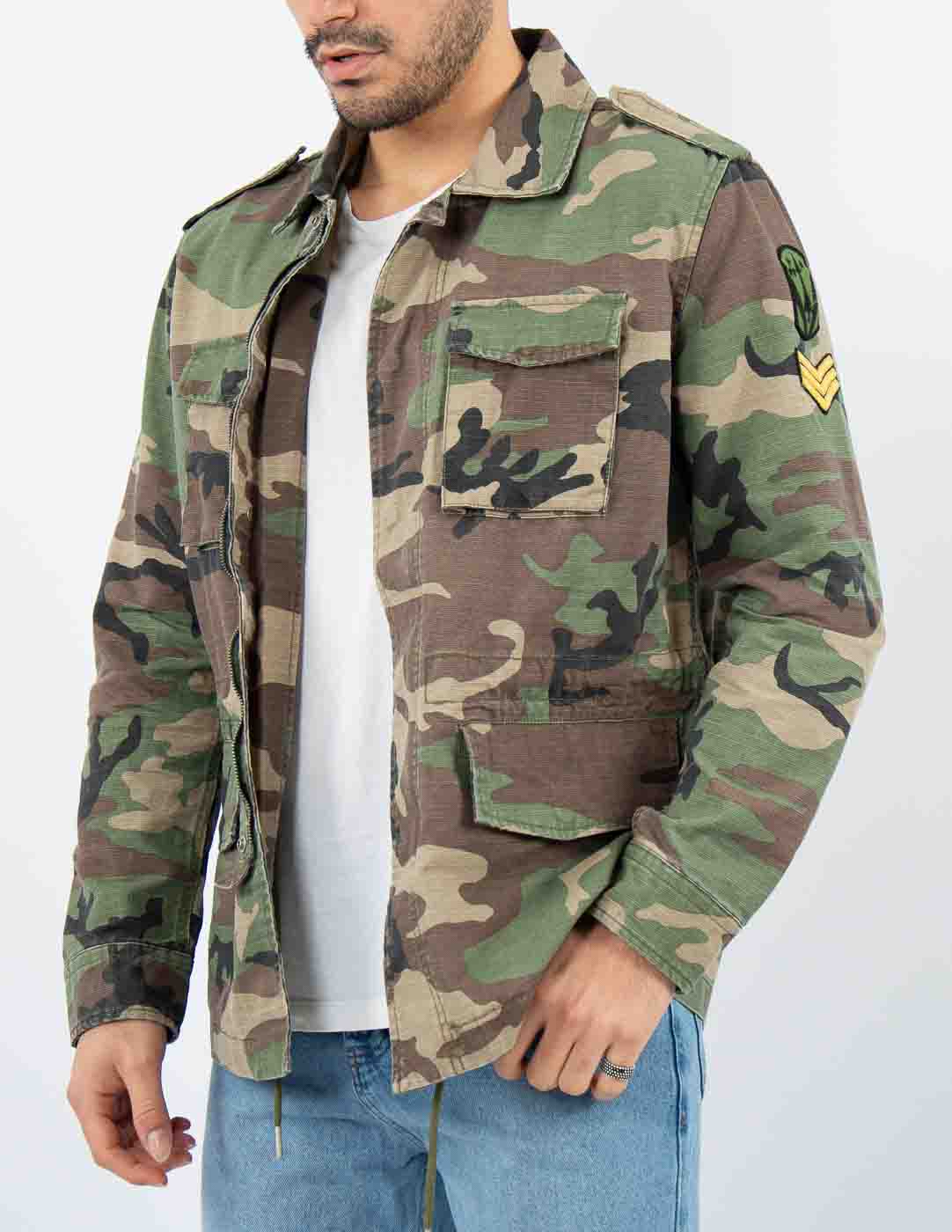 giacca uomo sahariana camouflage