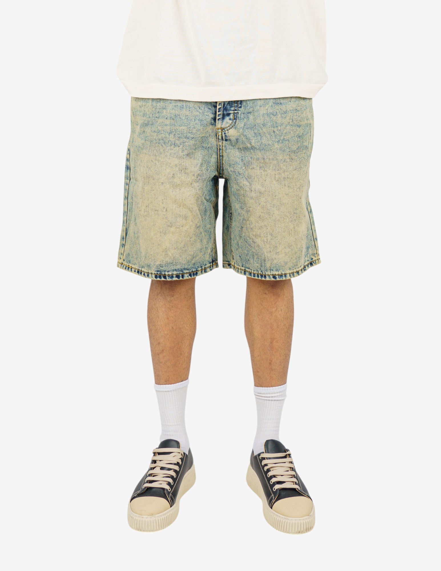 bermuda in denim regular slavato
