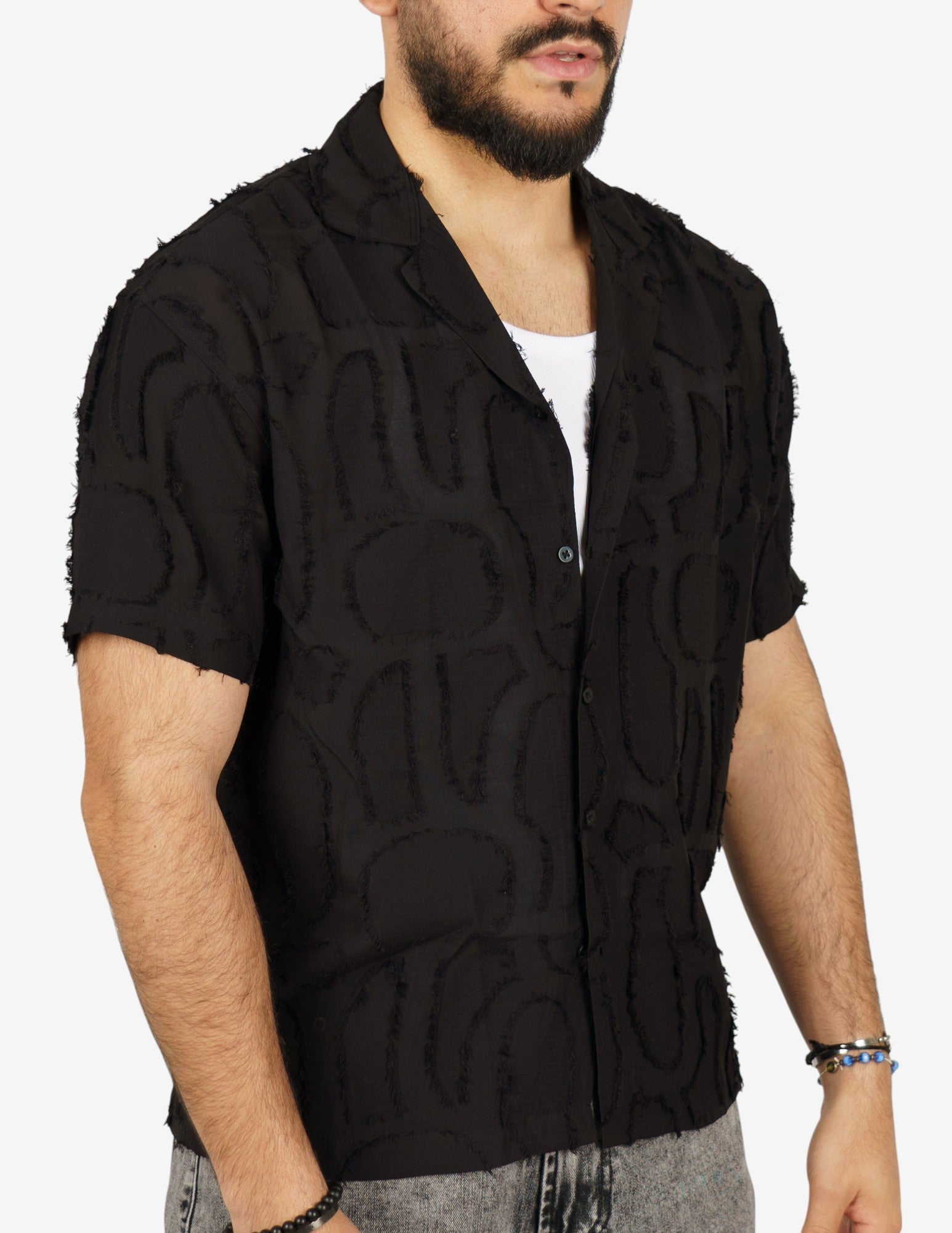 camicia manica corta strutturata