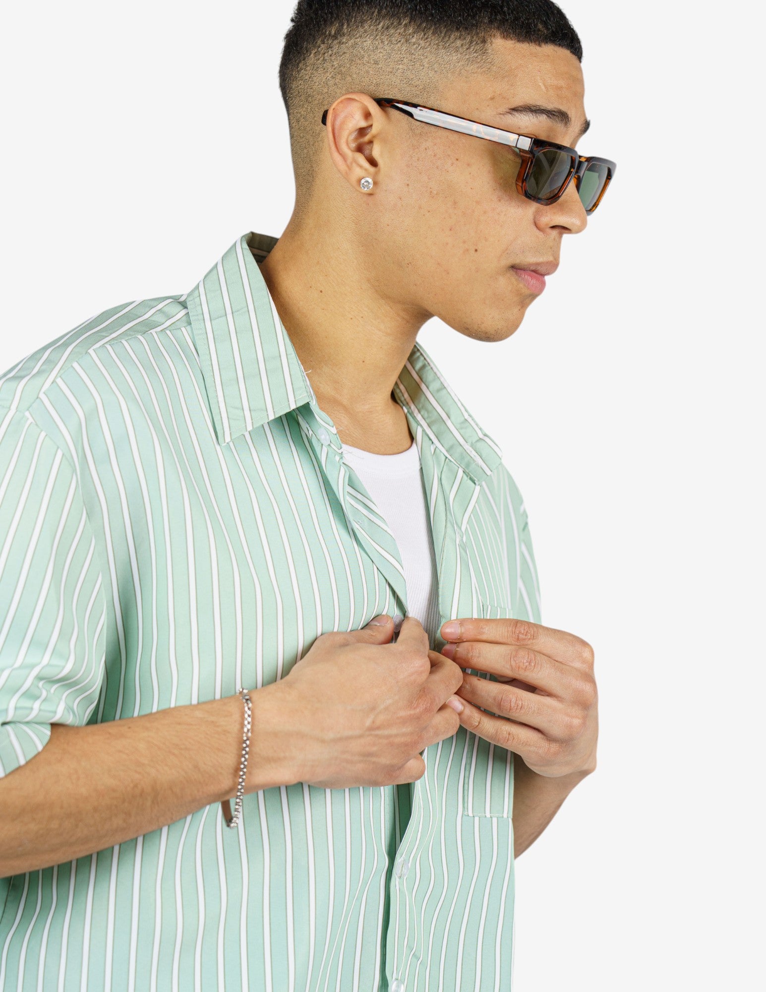 camicia cropped con taschino