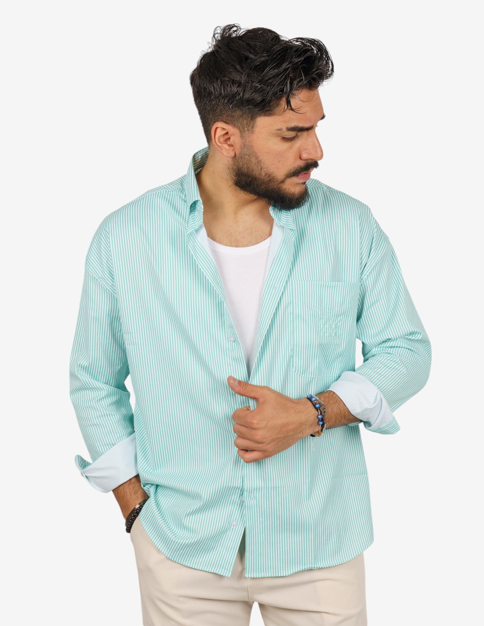 camicia   in cotone over button- down