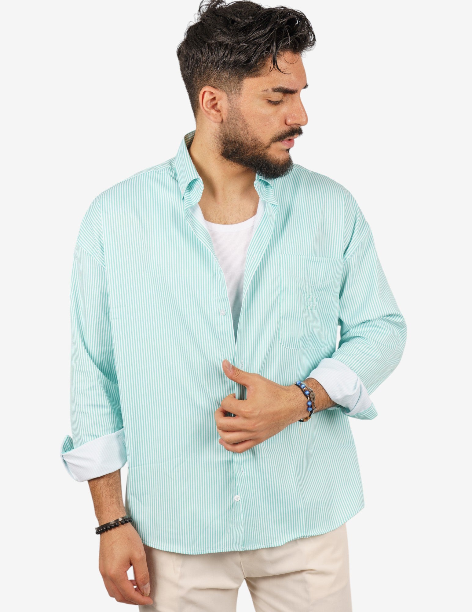 camicia   in cotone over button- down
