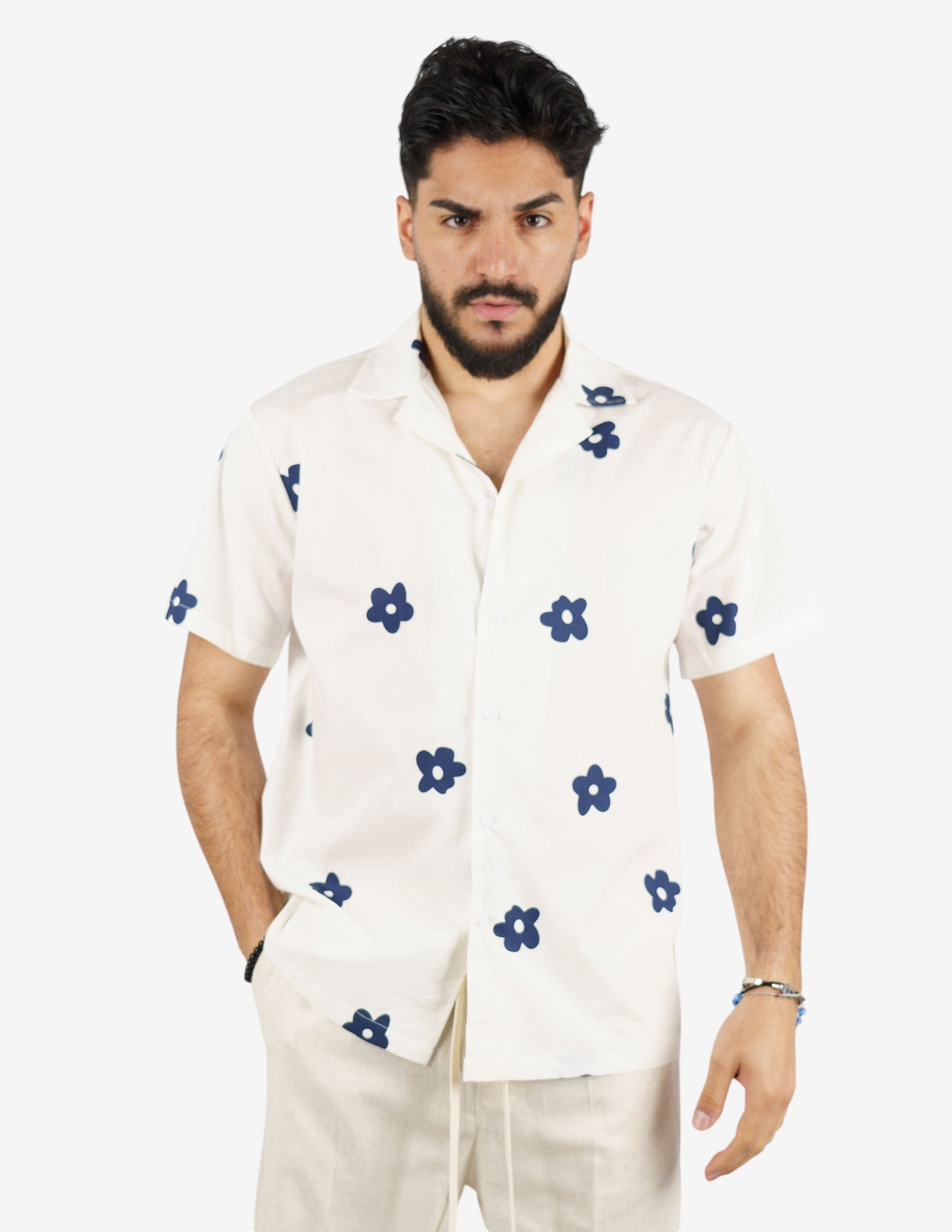 camicia manica corta fantasia