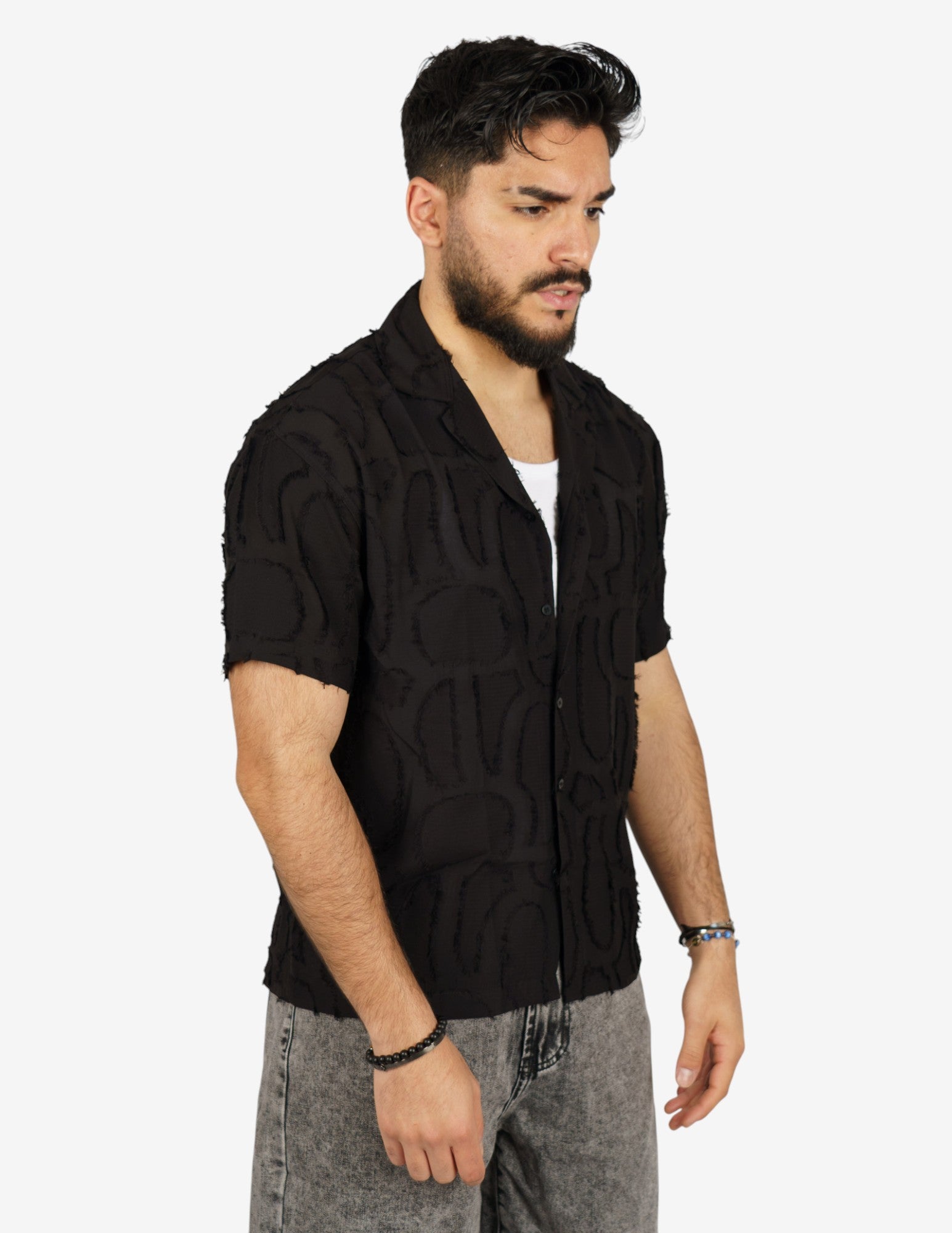 camicia manica corta strutturata