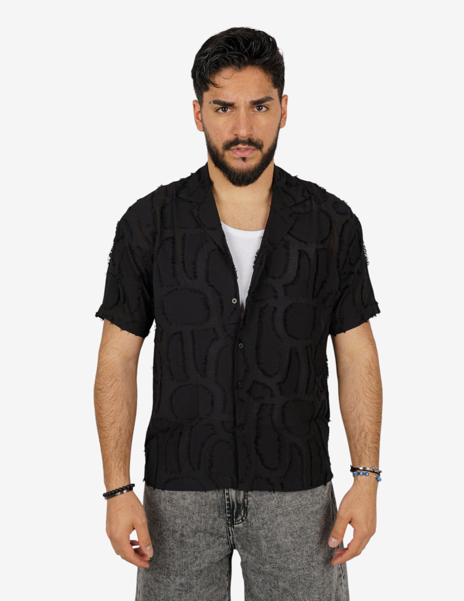 camicia manica corta strutturata