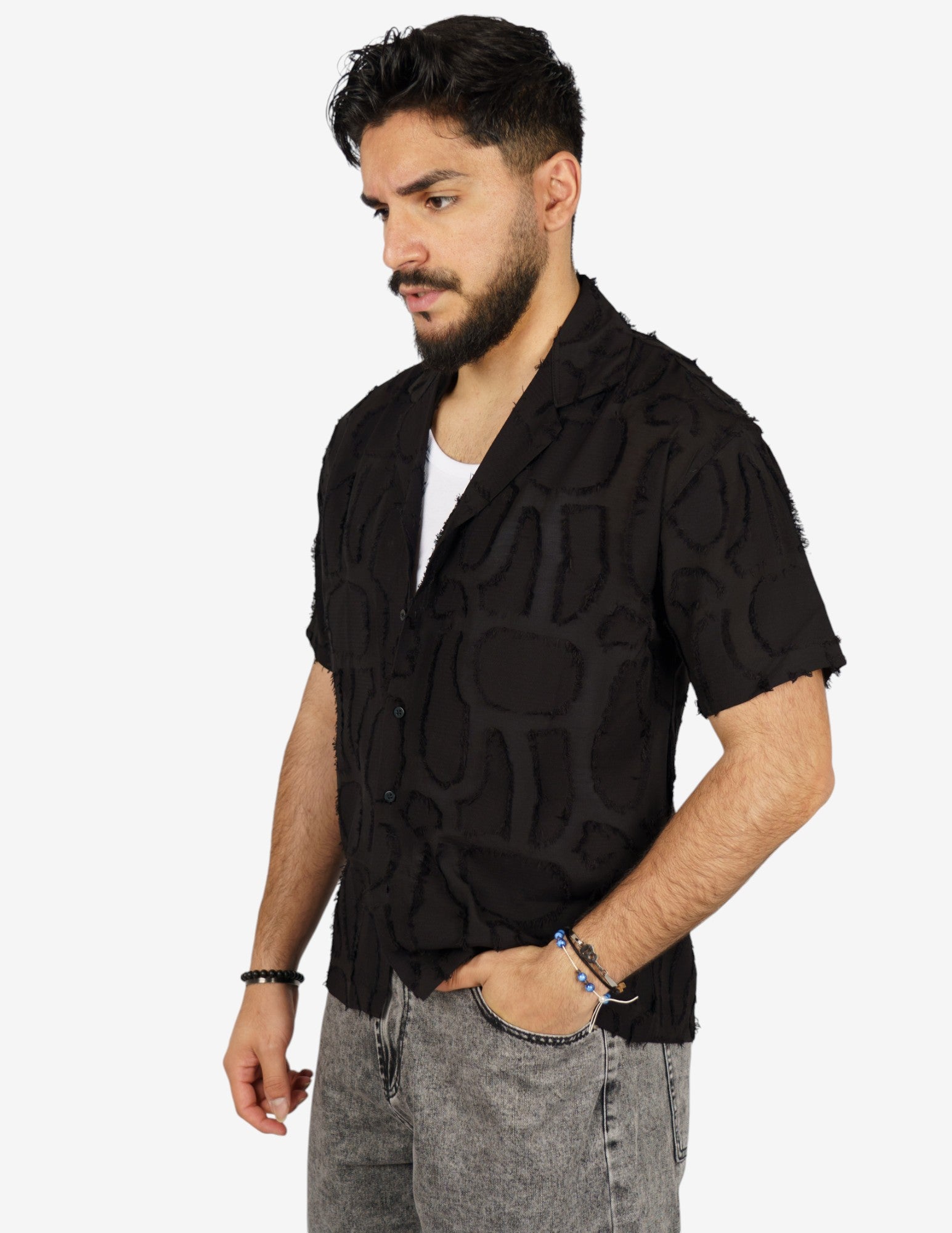camicia manica corta strutturata