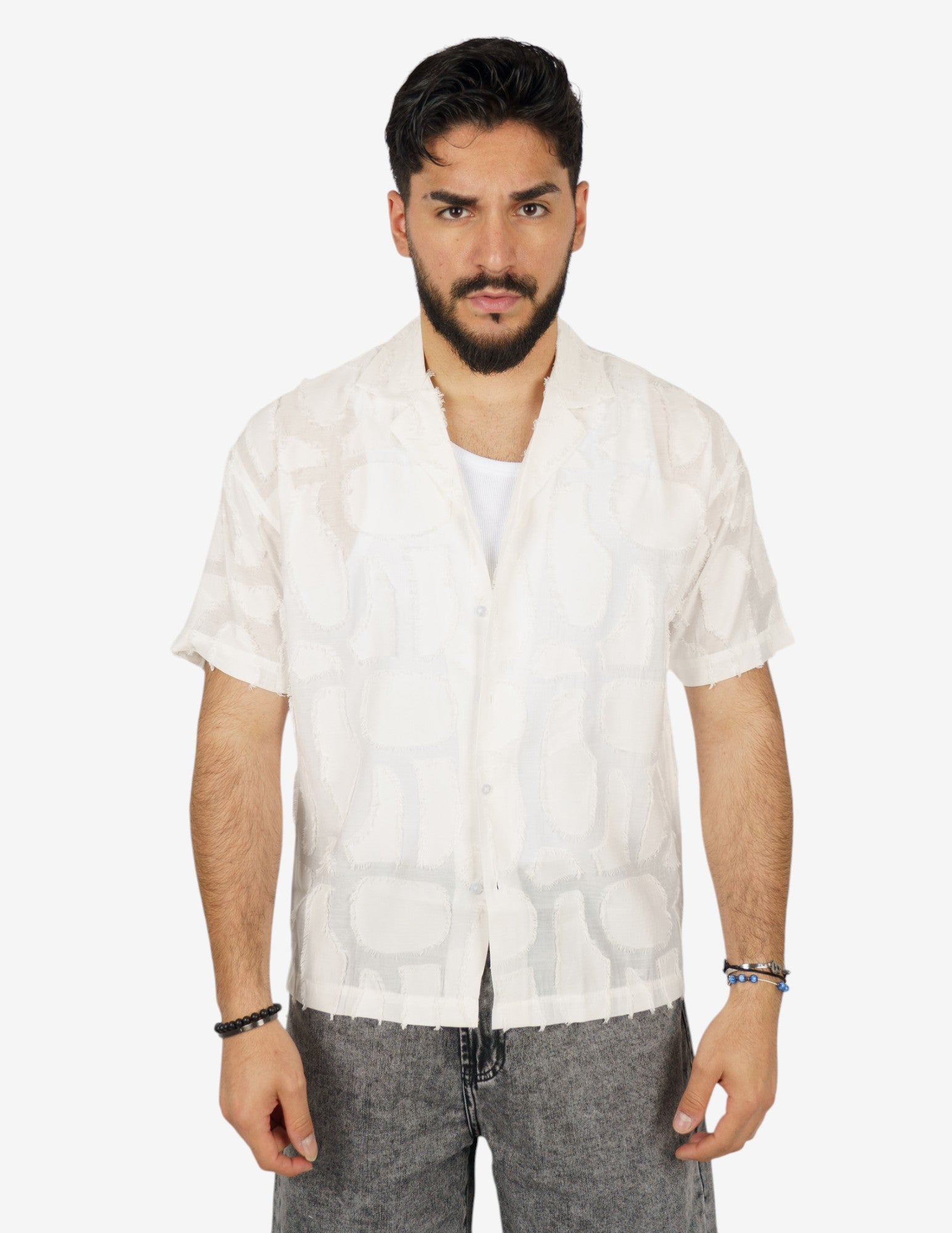 camicia manica corta strutturata