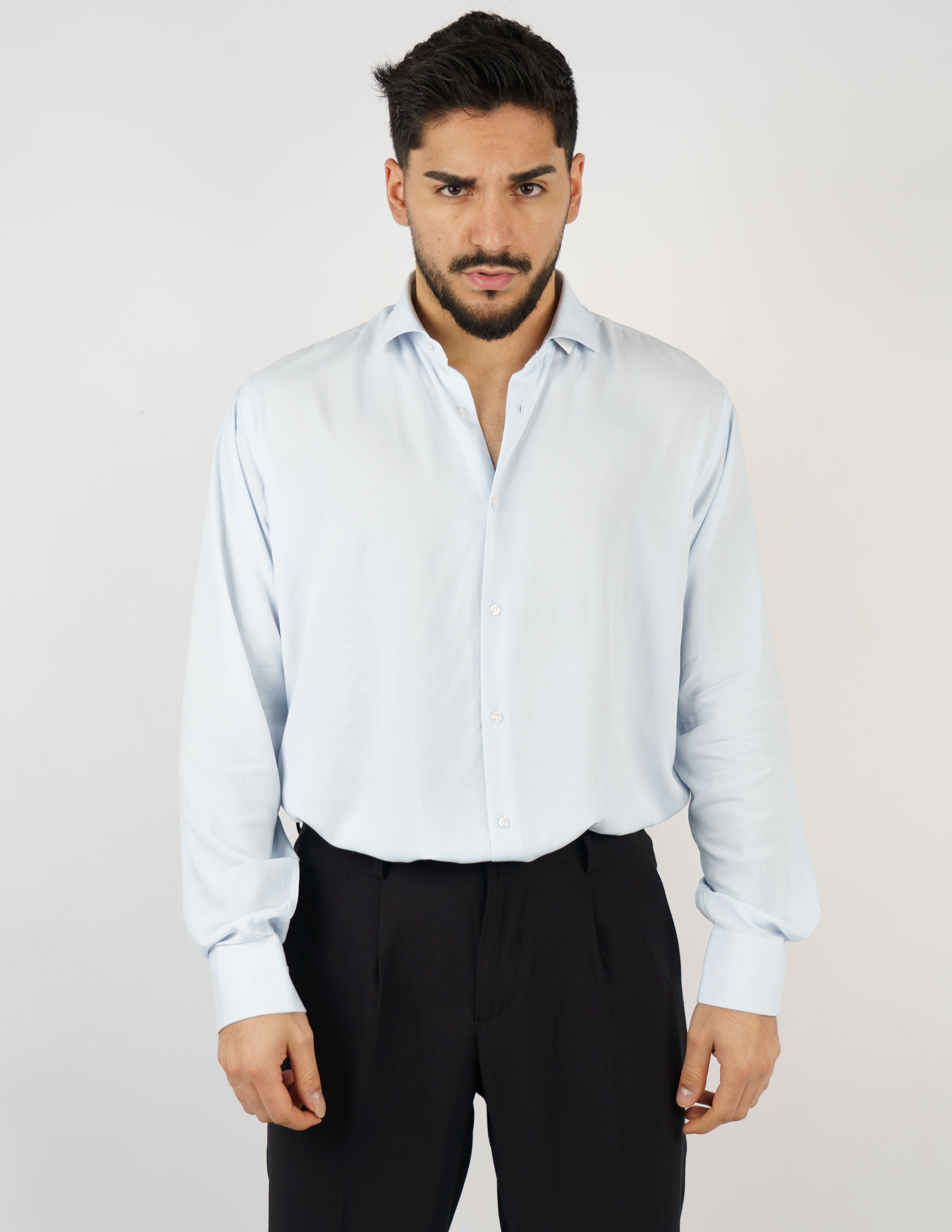 camicia over size in viscosa