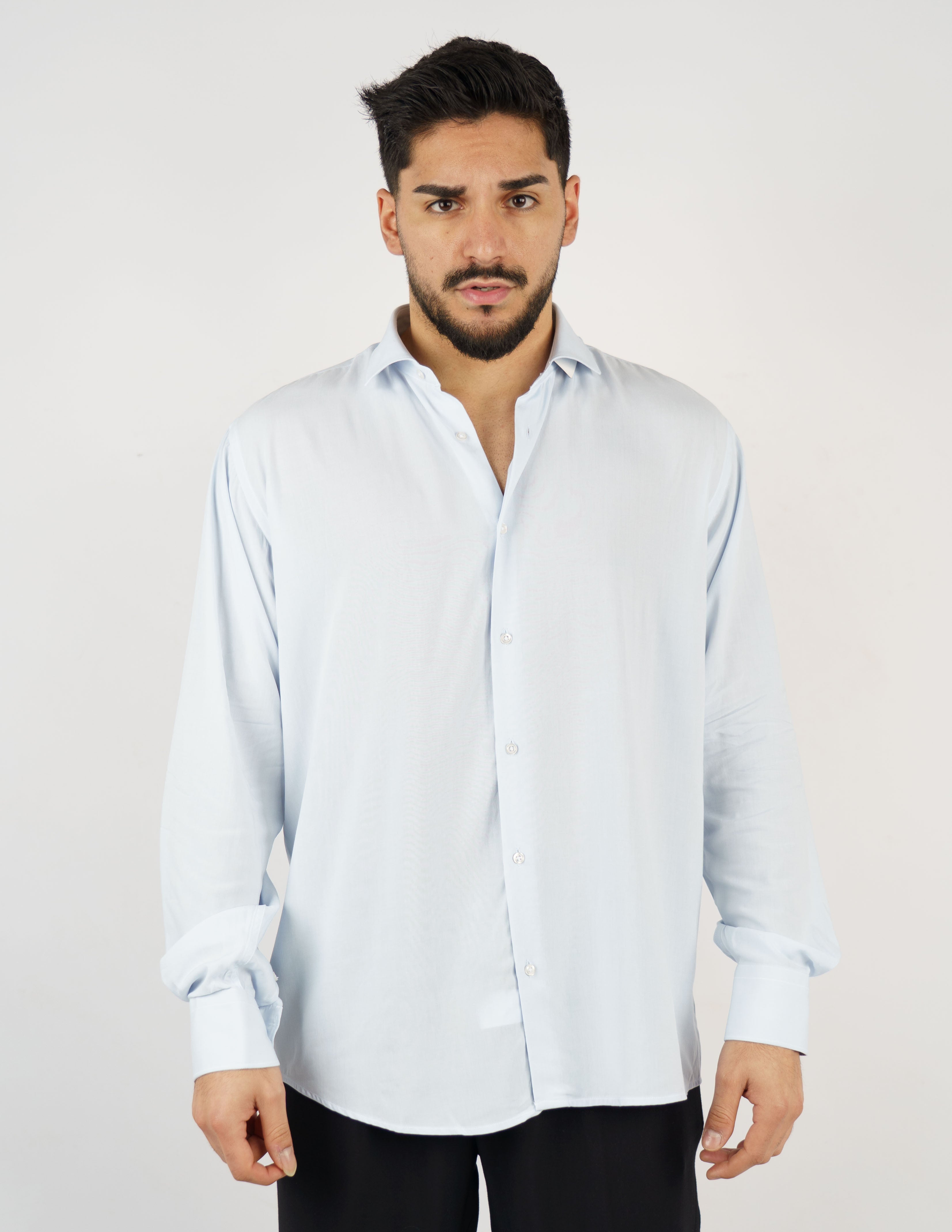 camicia over size in viscosa