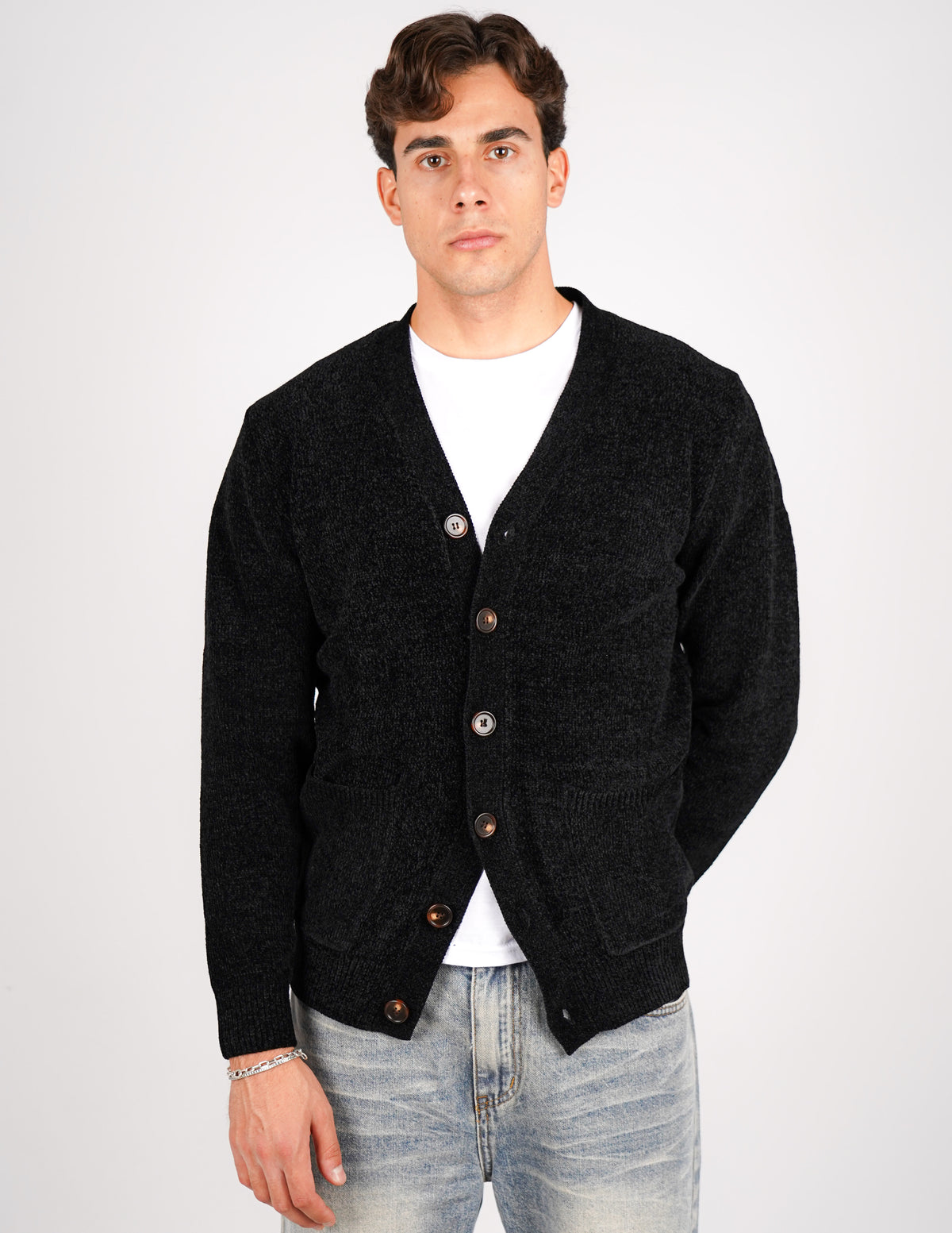 cardigan in ciniglia over d