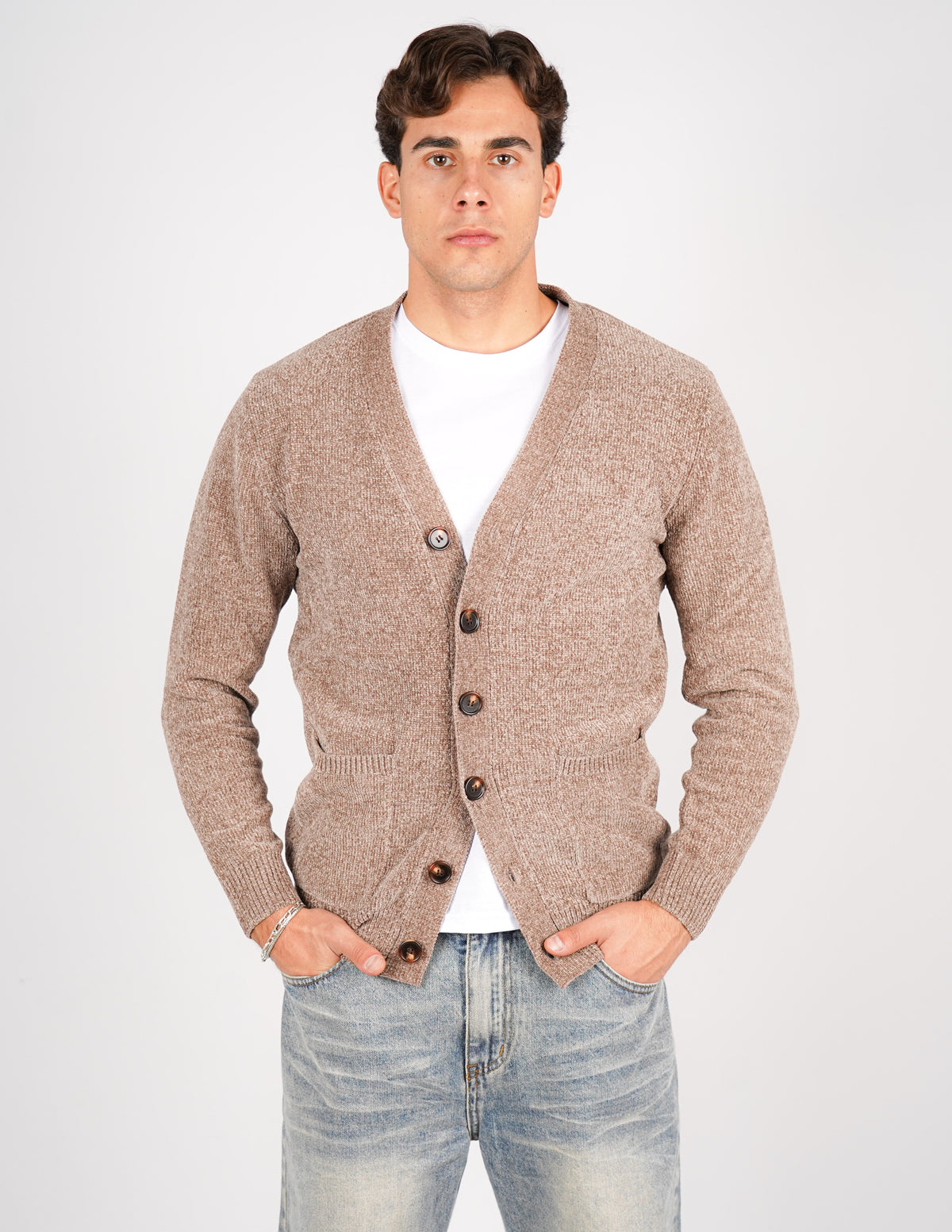 cardigan in ciniglia over d