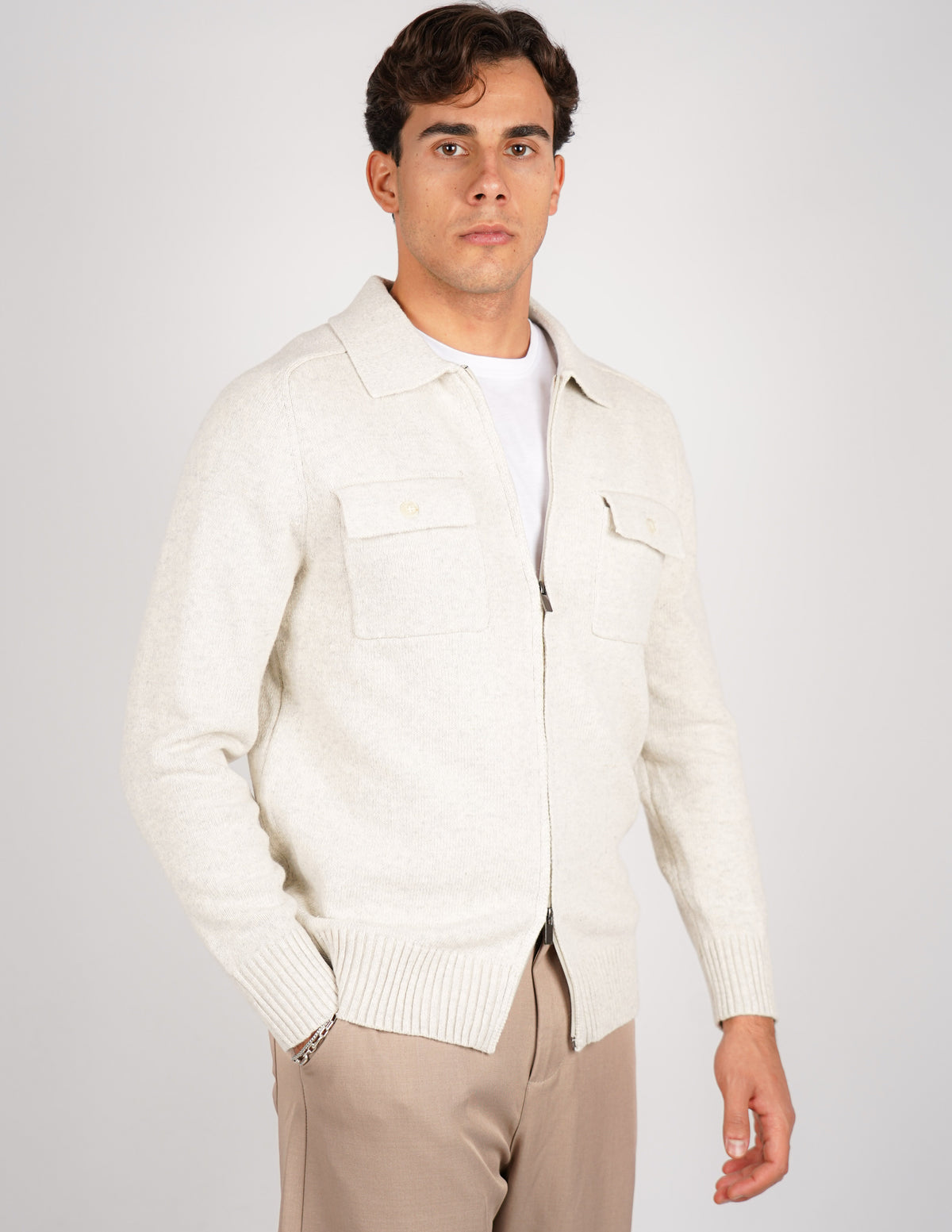 cardigan in maglia con tasche