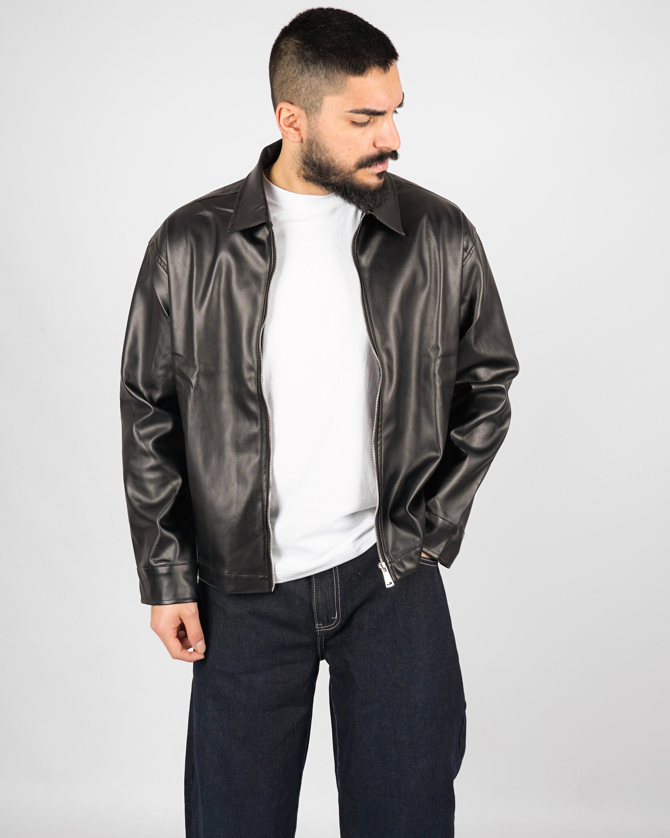 GIUBBINO IN ECOPELLE CON ZIP