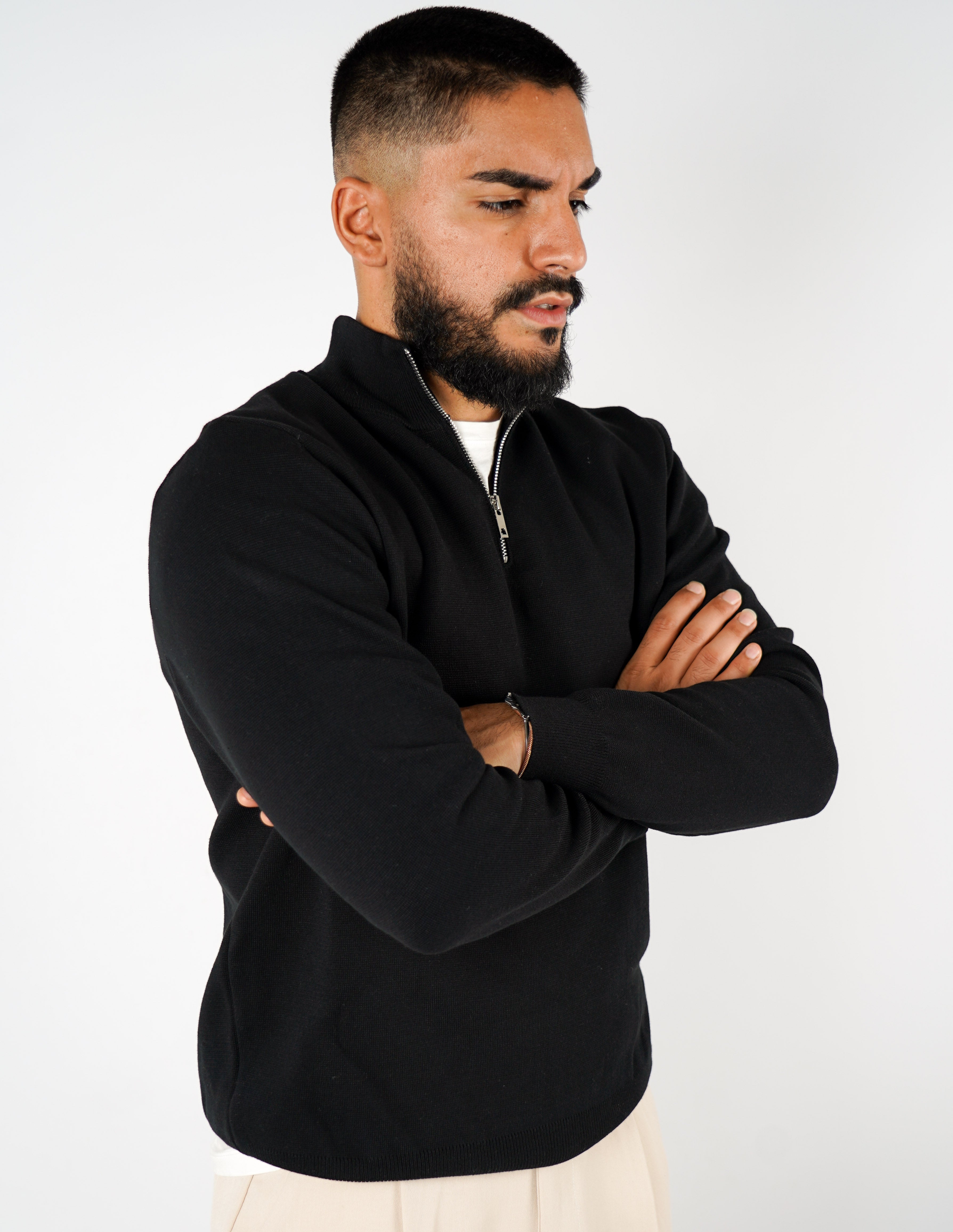 Maglione uomo mezza zip