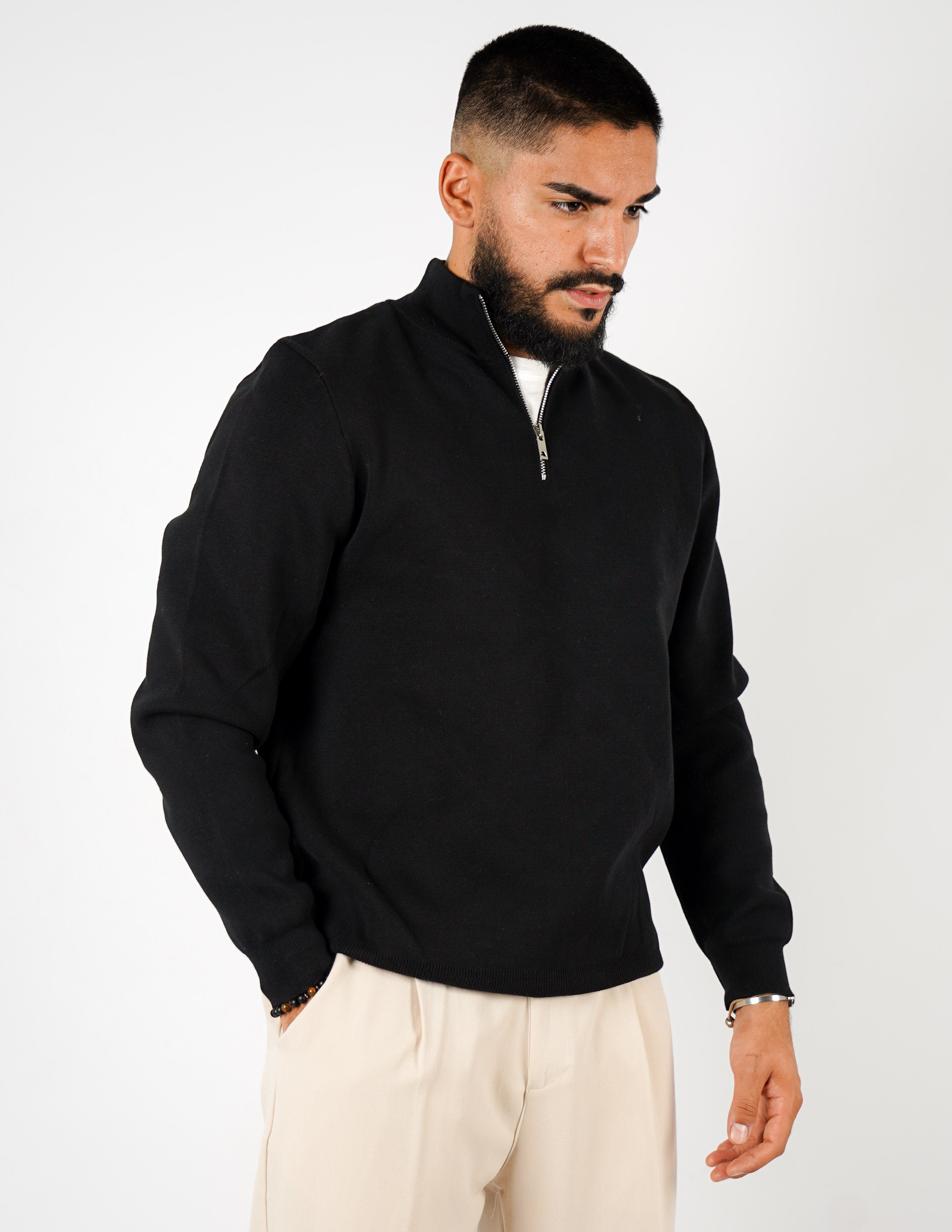 Maglione uomo mezza zip