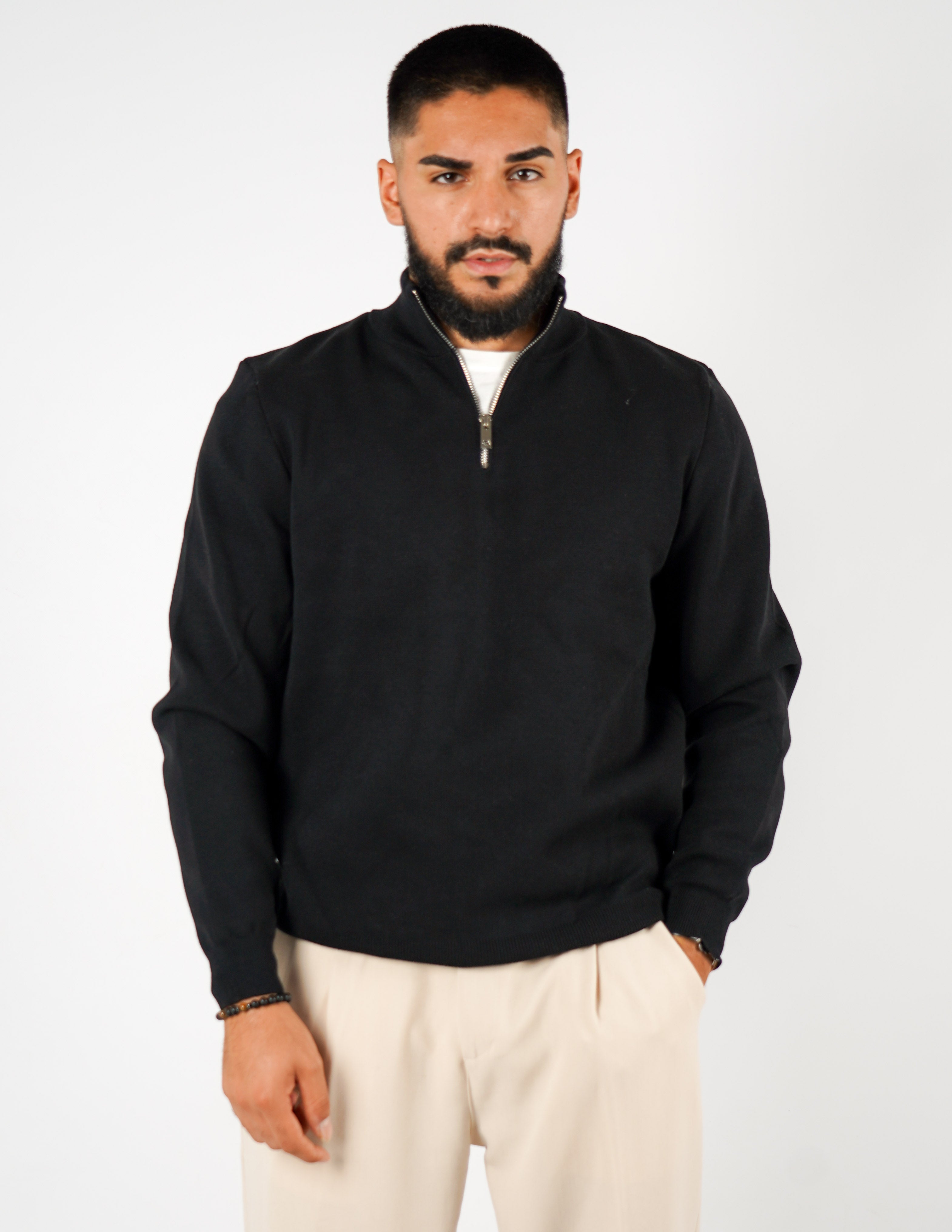 Maglione uomo mezza zip