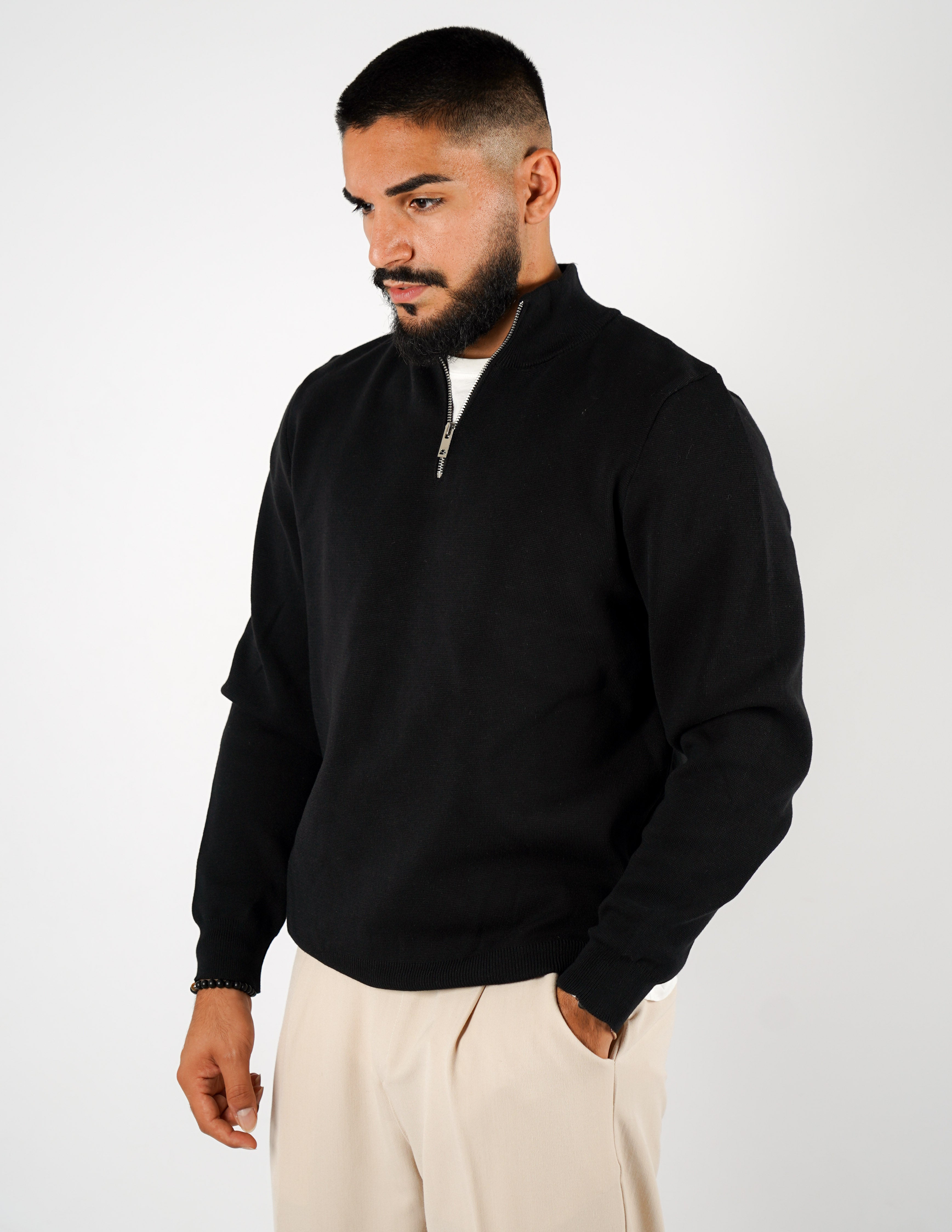 Maglione uomo mezza zip