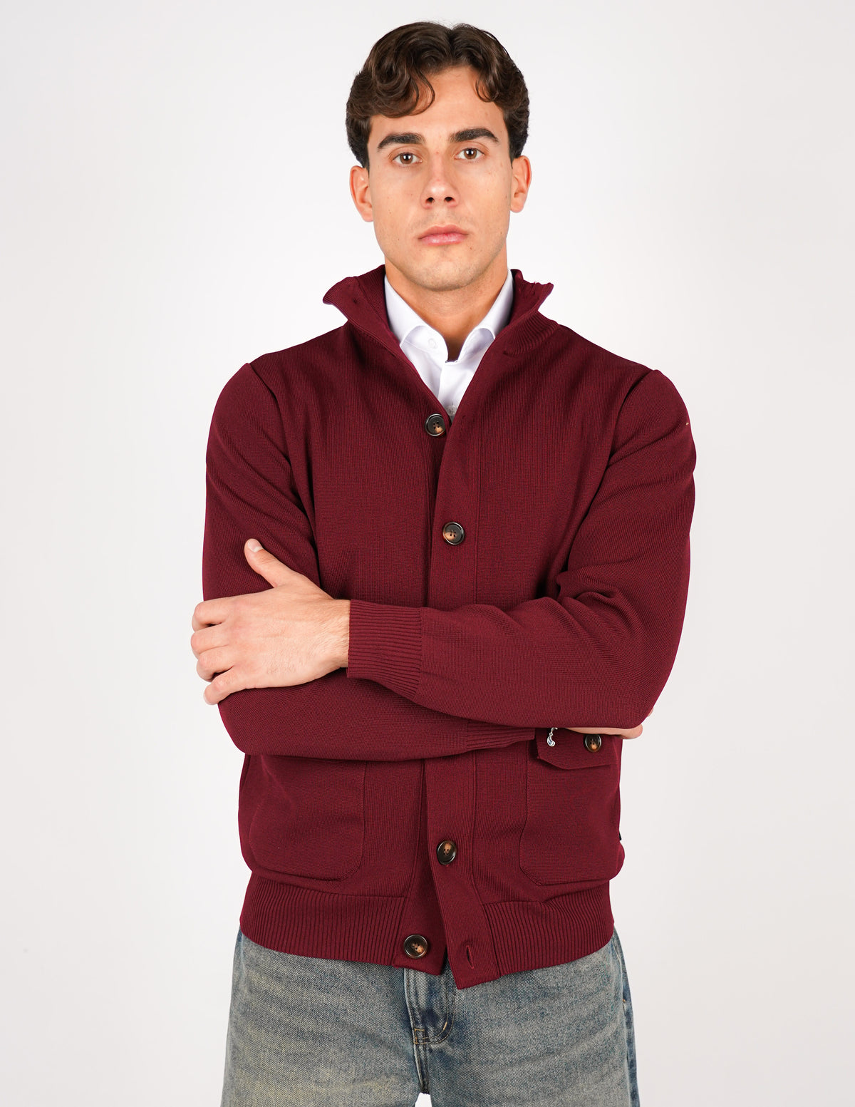 CARDIGAN OVER D CON BOTTONE ANTIPILLING