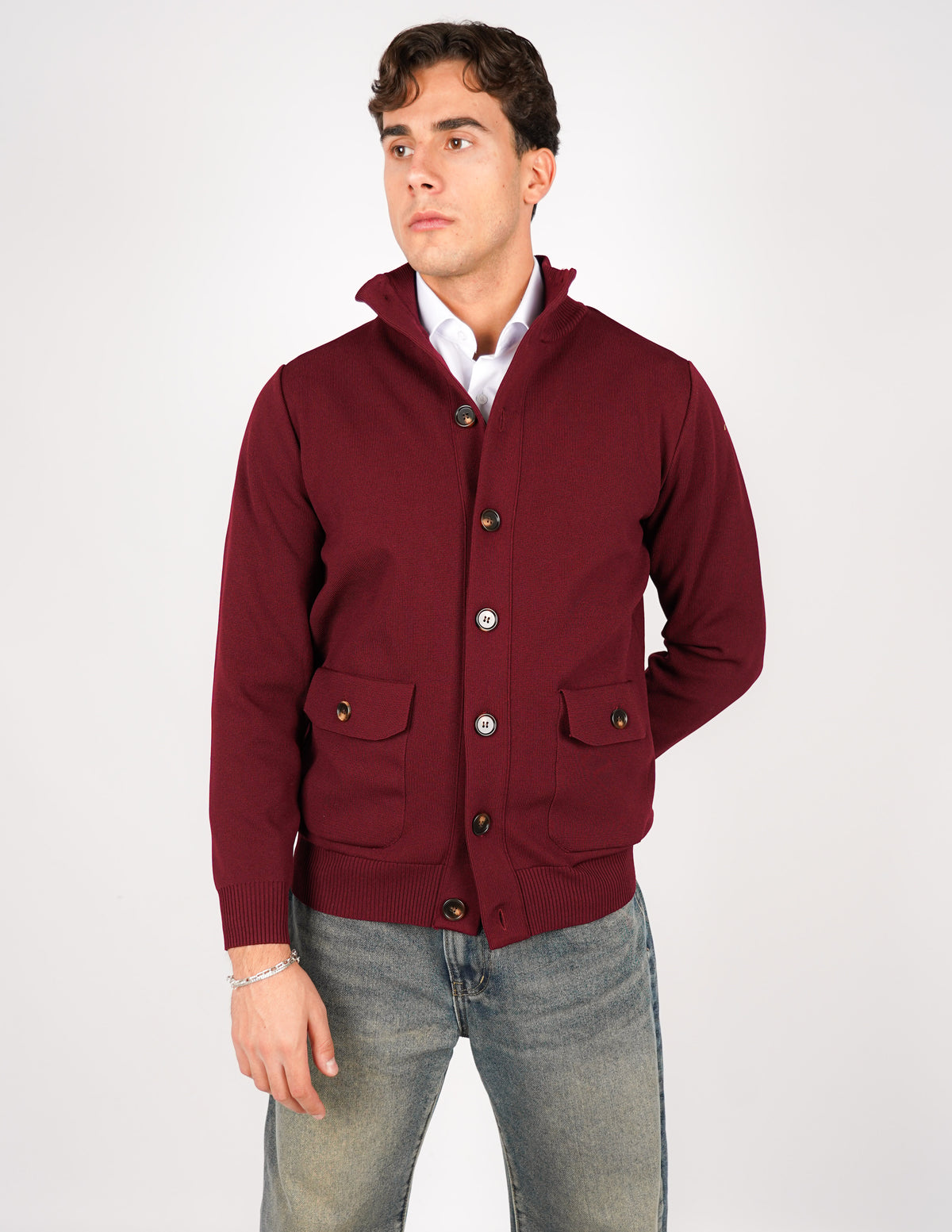 CARDIGAN OVER D CON BOTTONE ANTIPILLING