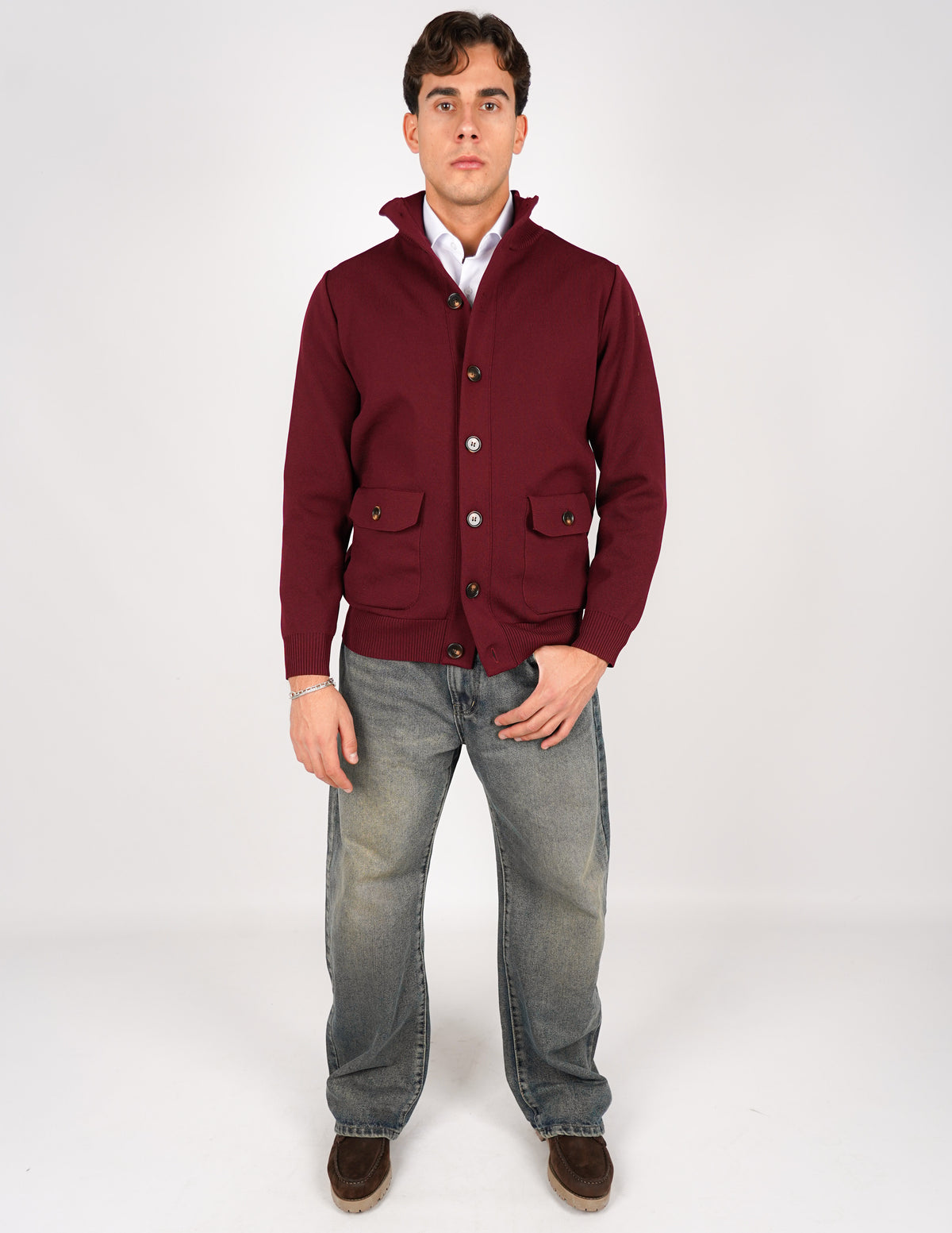 CARDIGAN OVER D CON BOTTONE ANTIPILLING