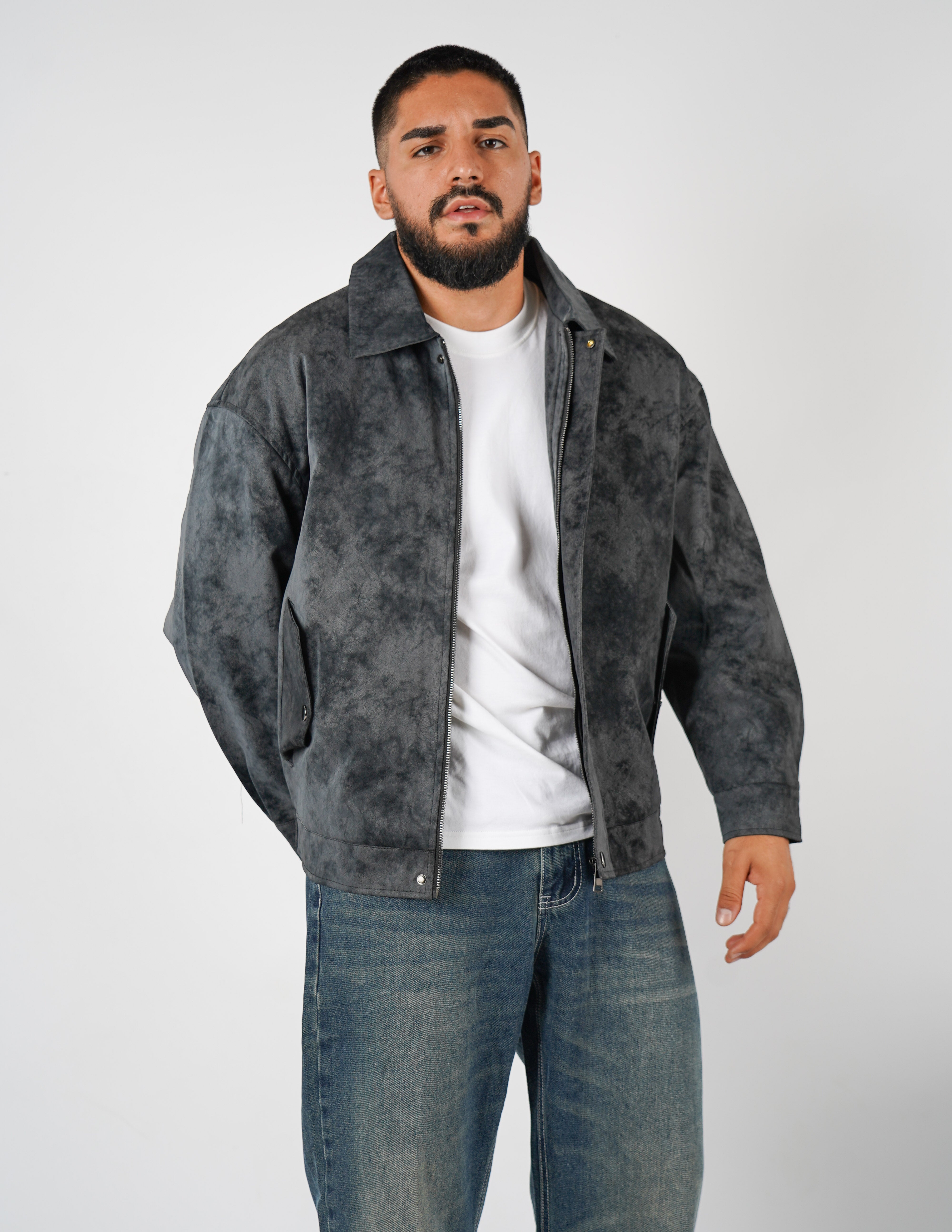 Giubbino imbottito effetto stone